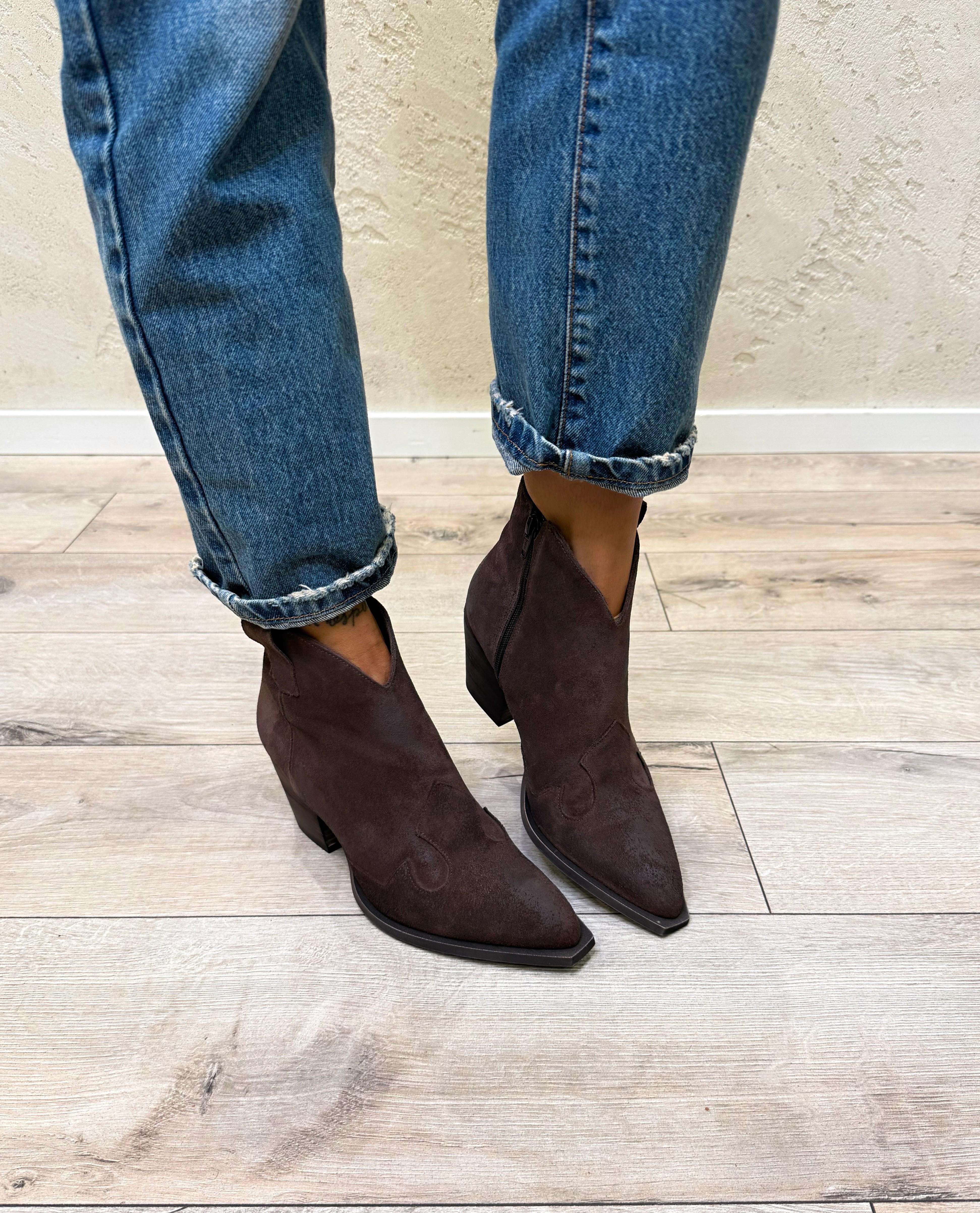 texano basso scamosciato TEX64 MARRONE OVYE'