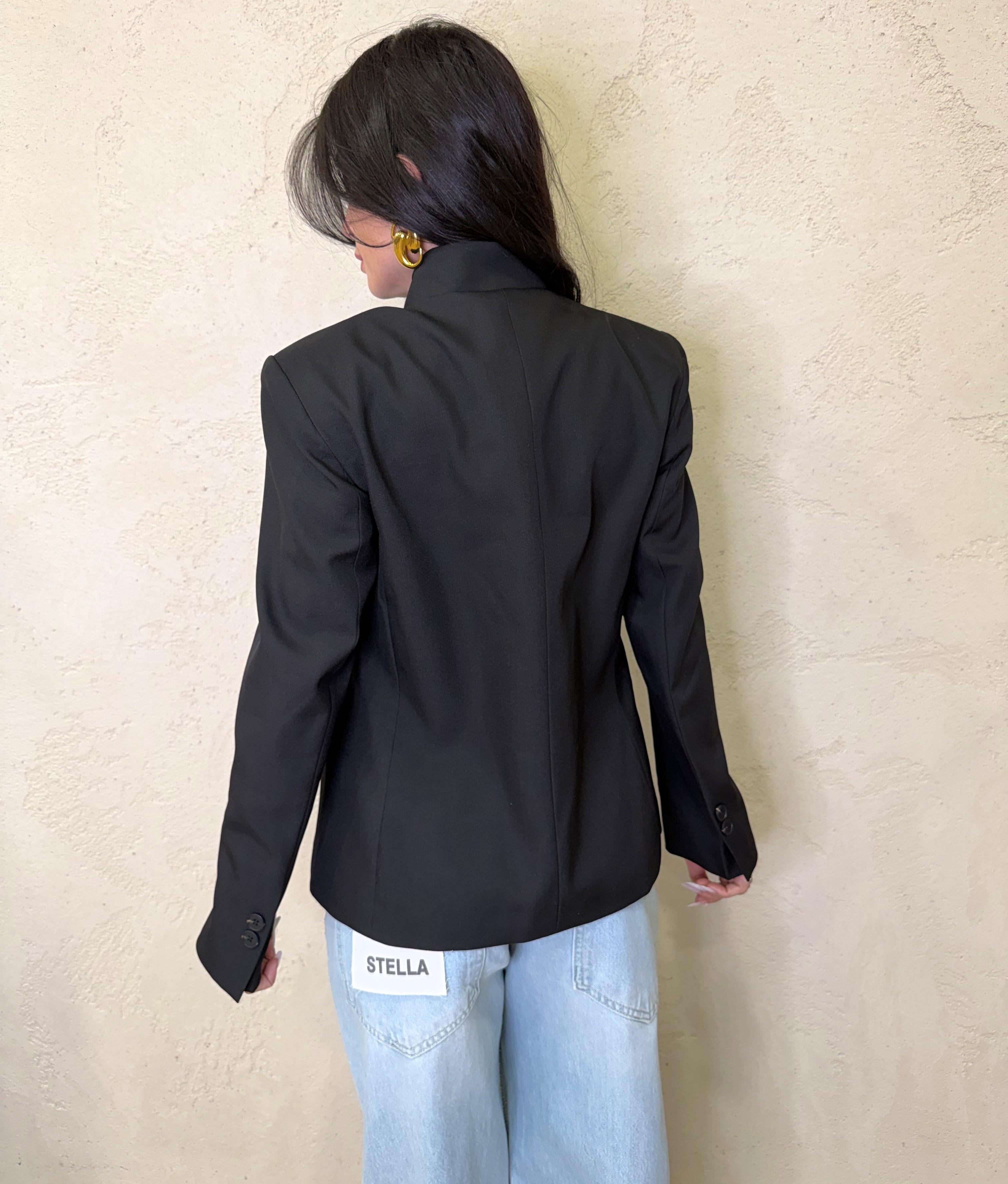 giacca con collo alla coreana e chiusura asimmetrica JMN-Q090 NERO HAVEONE