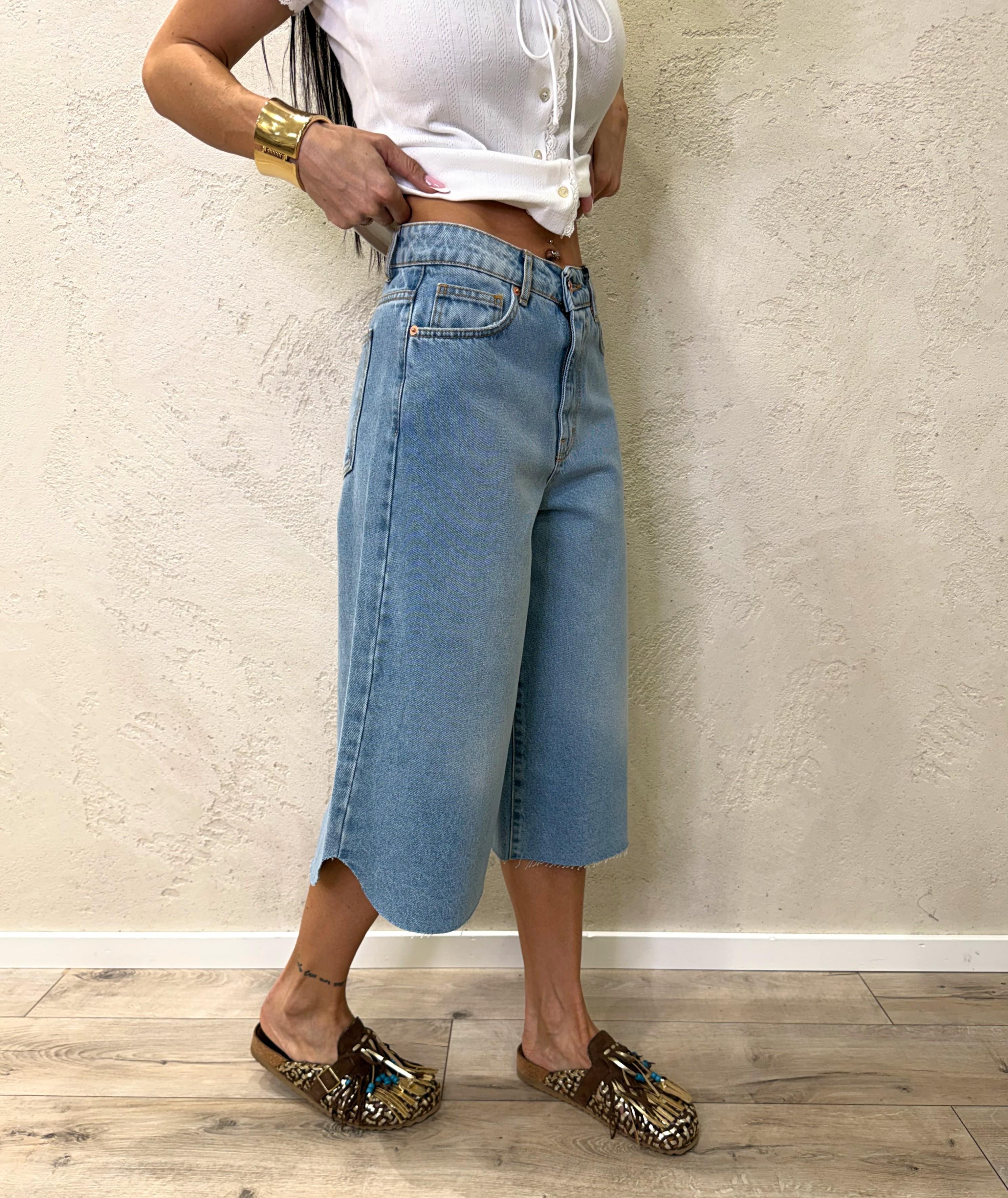 maxi bermuda vintage washed CJ12730 DENIM TENSIONE IN