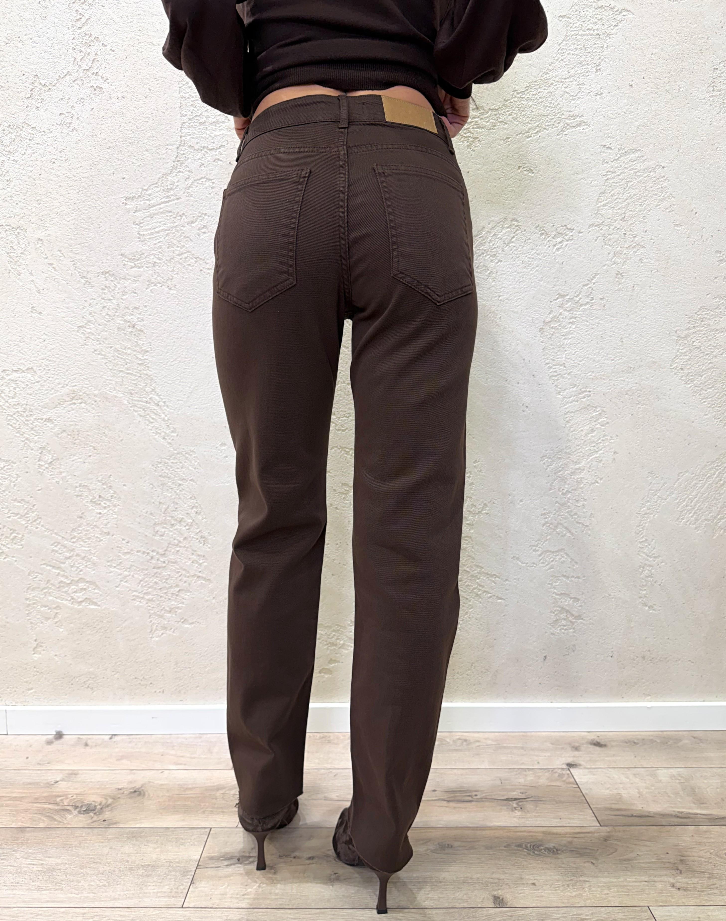 jeans elasticizzato a gamba dritta CJ12704 MORO TENSIONE IN