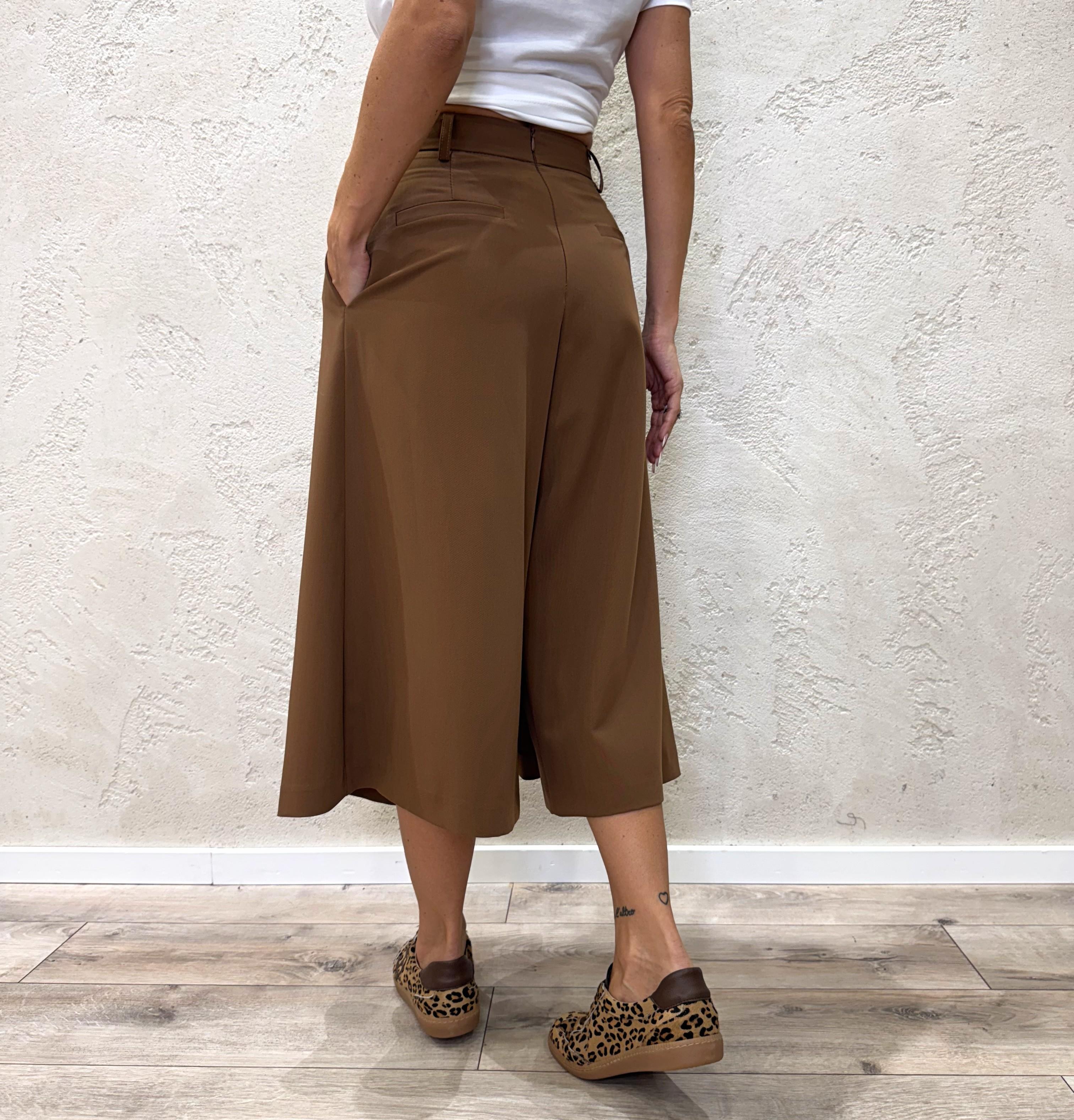 maxi bermuda a pieghe P6B7KIC COGNAC IMPERIAL