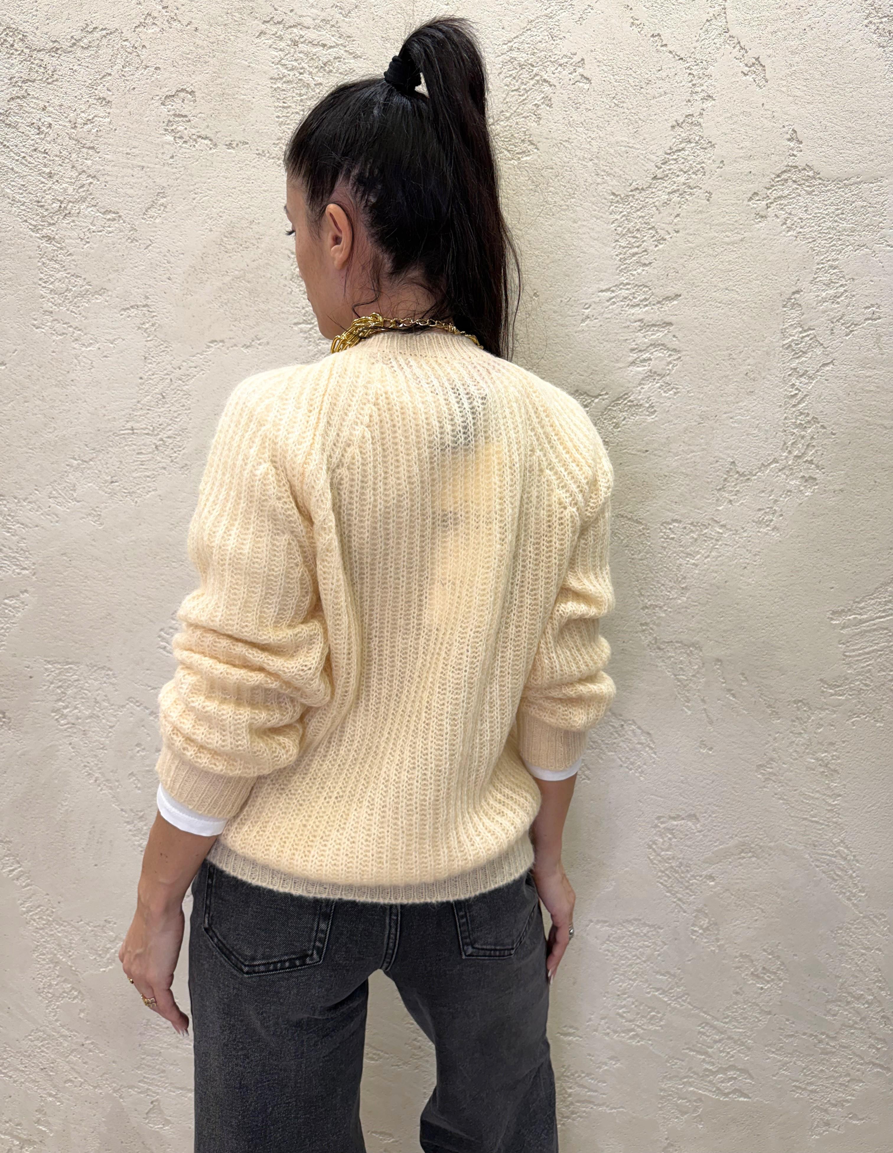 pull misto mohair punto ajour 55086F VANIGLIA VICOLO