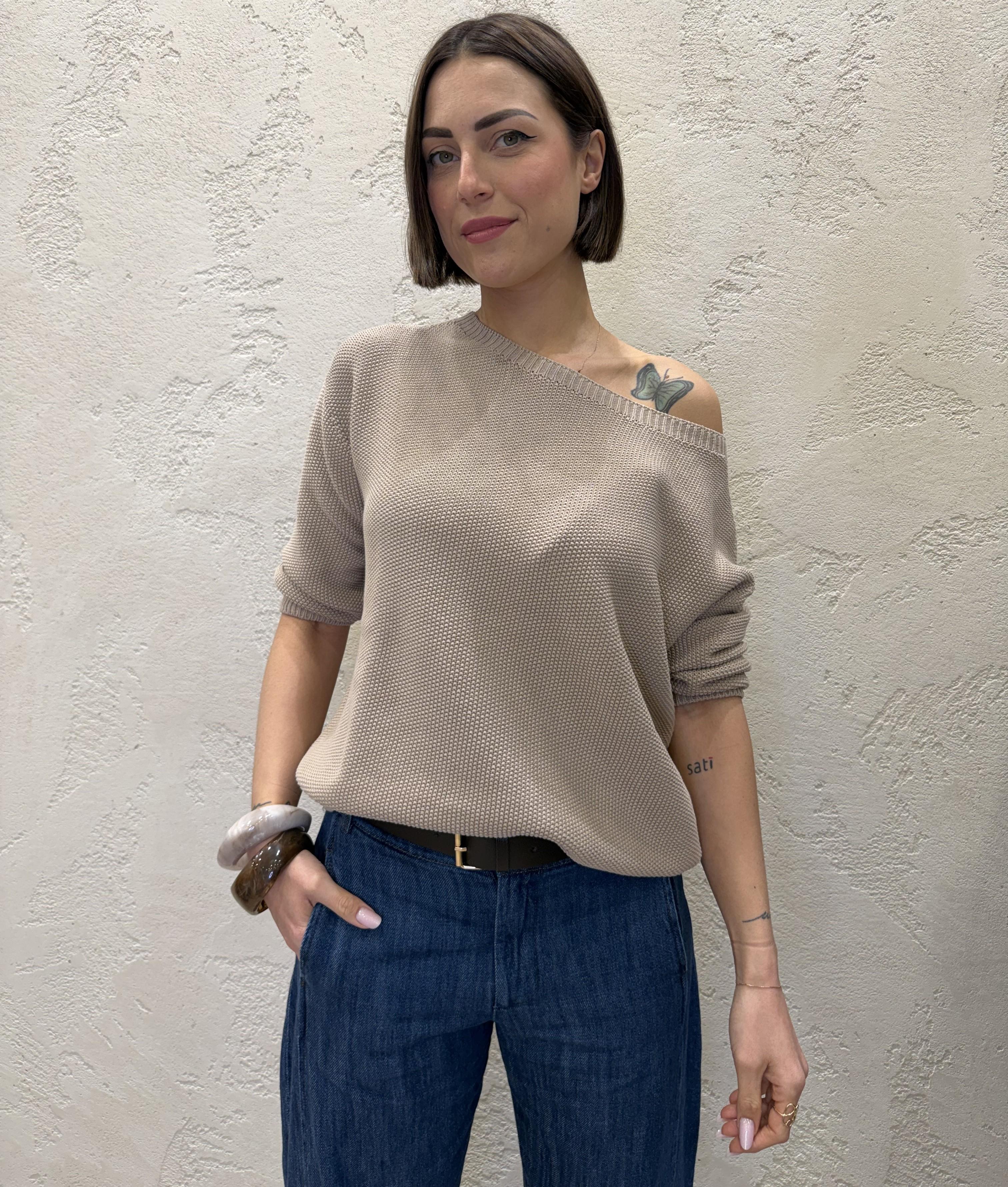 pull spalla scesa a punto riso 61044 SAFARI SUSY MIX