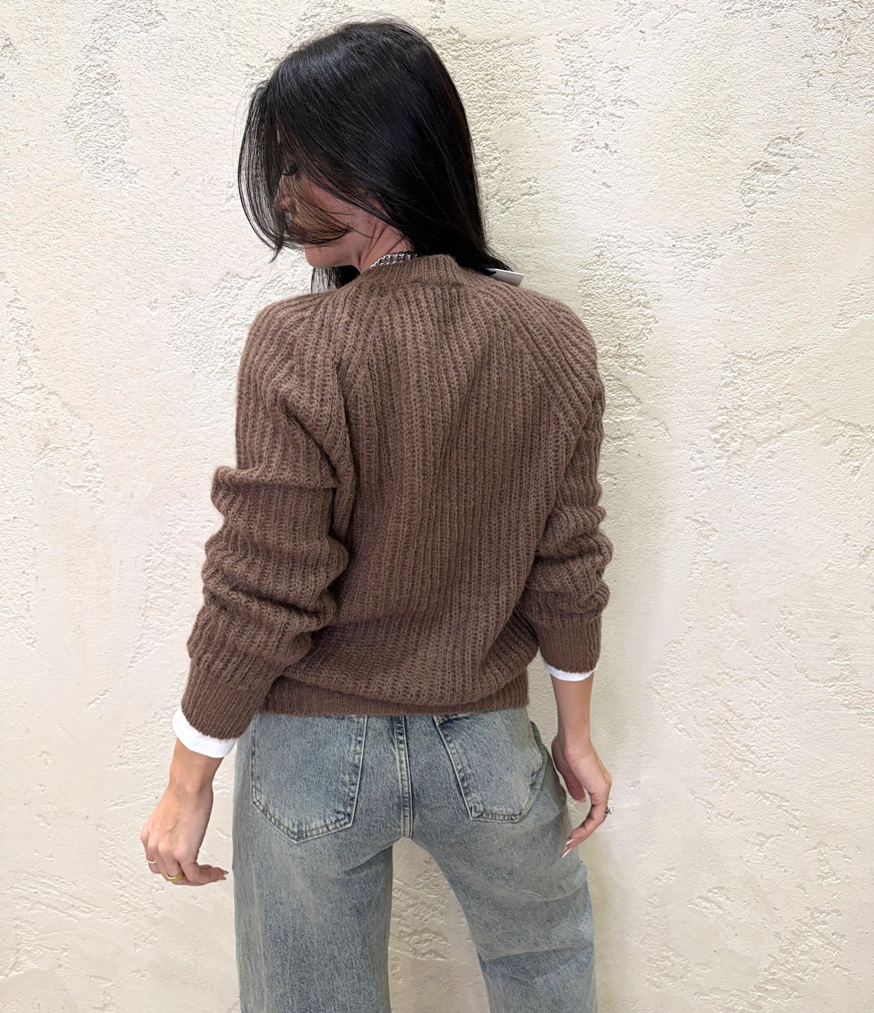 pull misto mohair punto ajour 55086F MOKA MOUSSE VICOLO