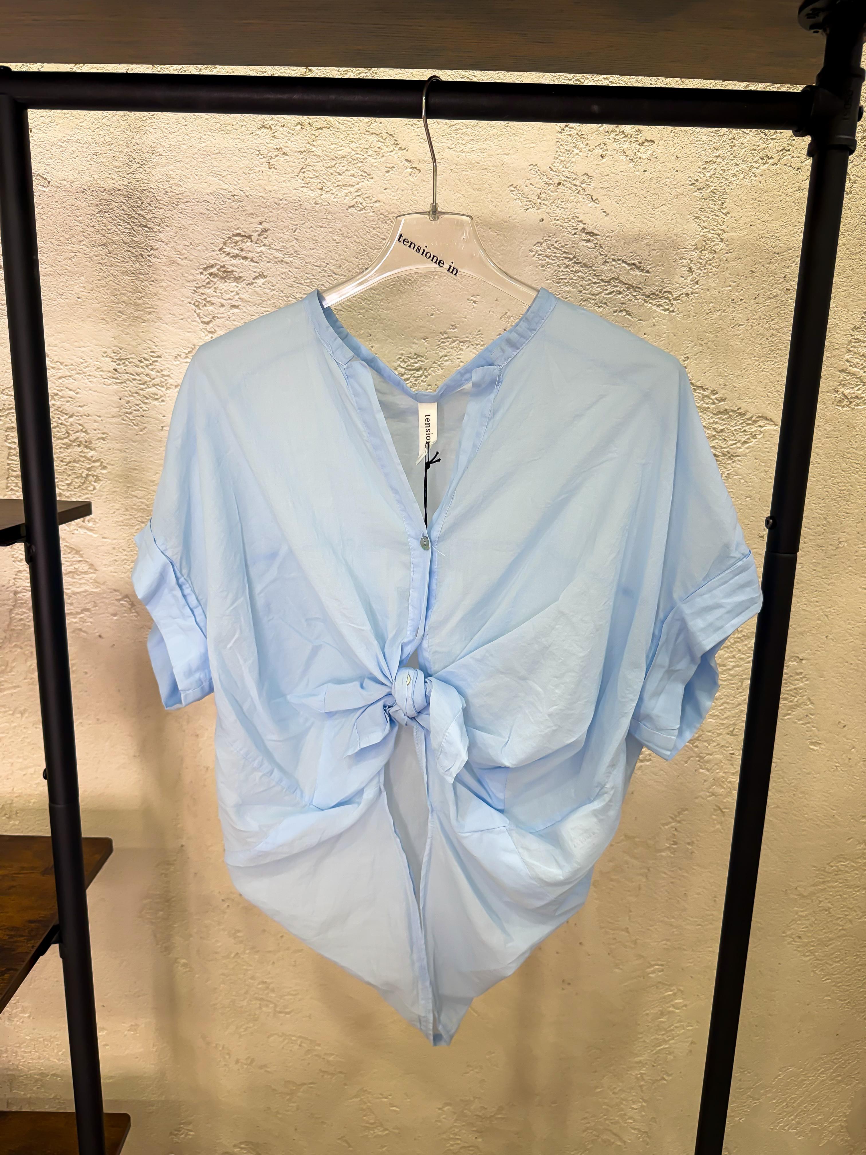 camicia in mussola di cotone S26CL37 SKY TENSIONE IN