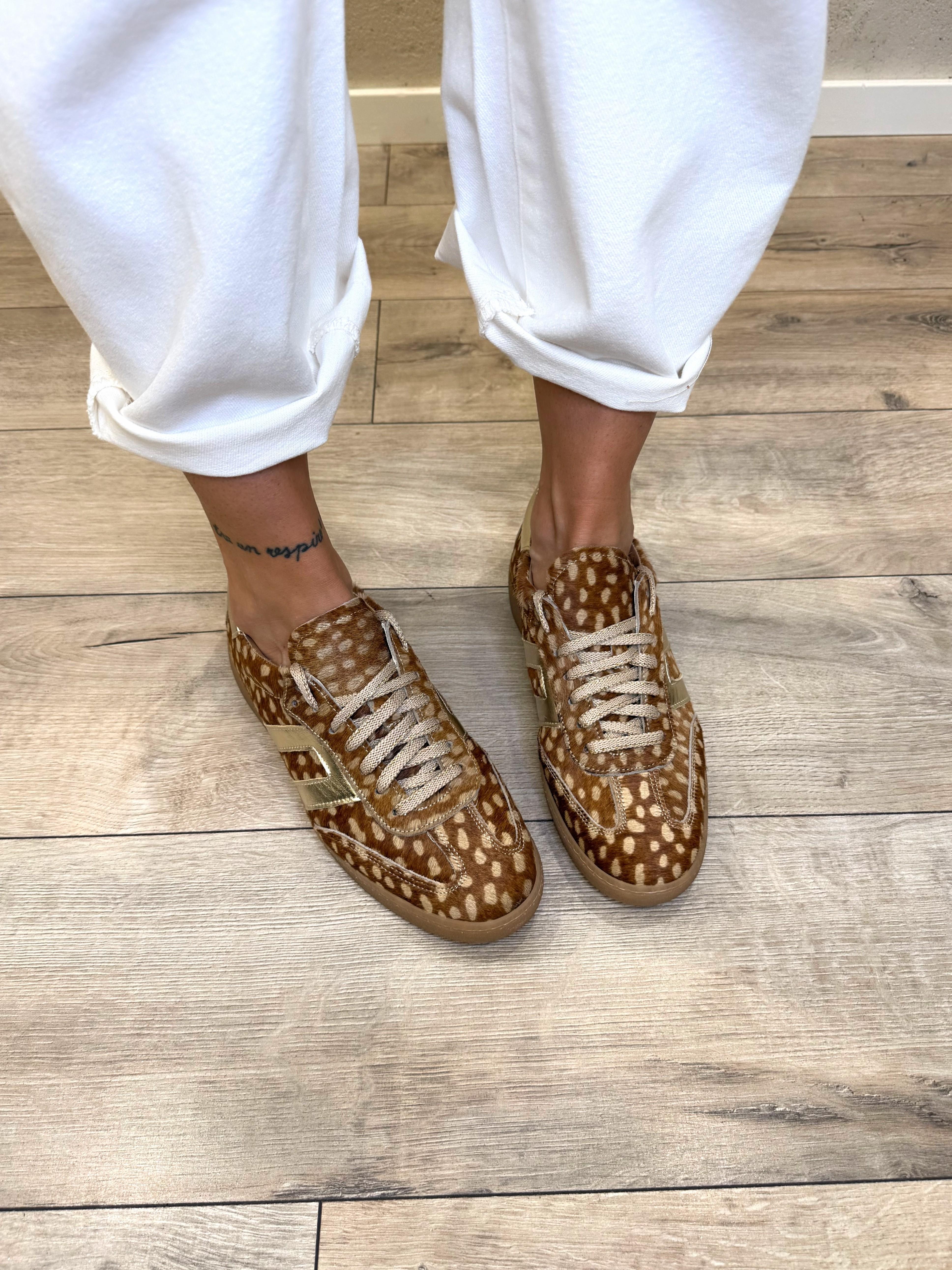 sneakers in cavallino fantasia bambi VOLTACVDD02 BEIGE DIVINE FOLLIE