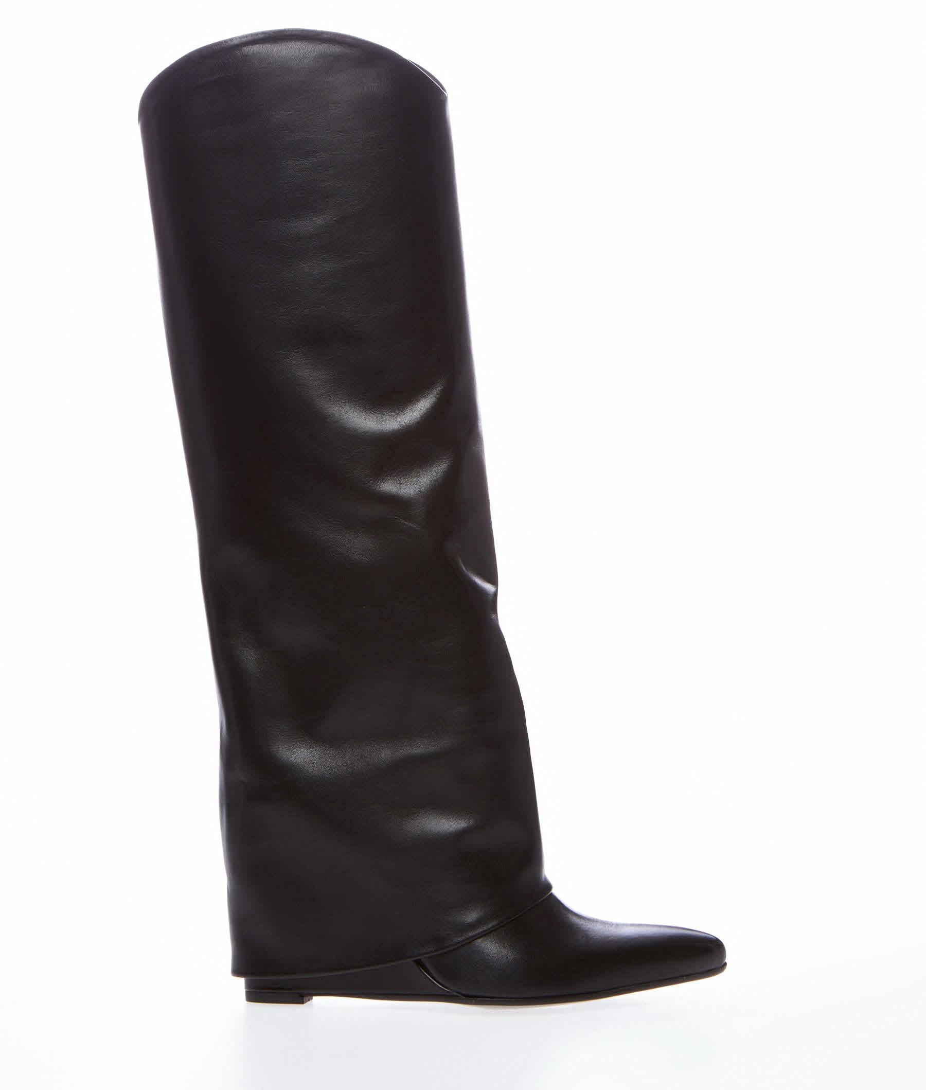 stivale alto con risvolto e rialzo interno STARIA150VIT NERO OVYE'