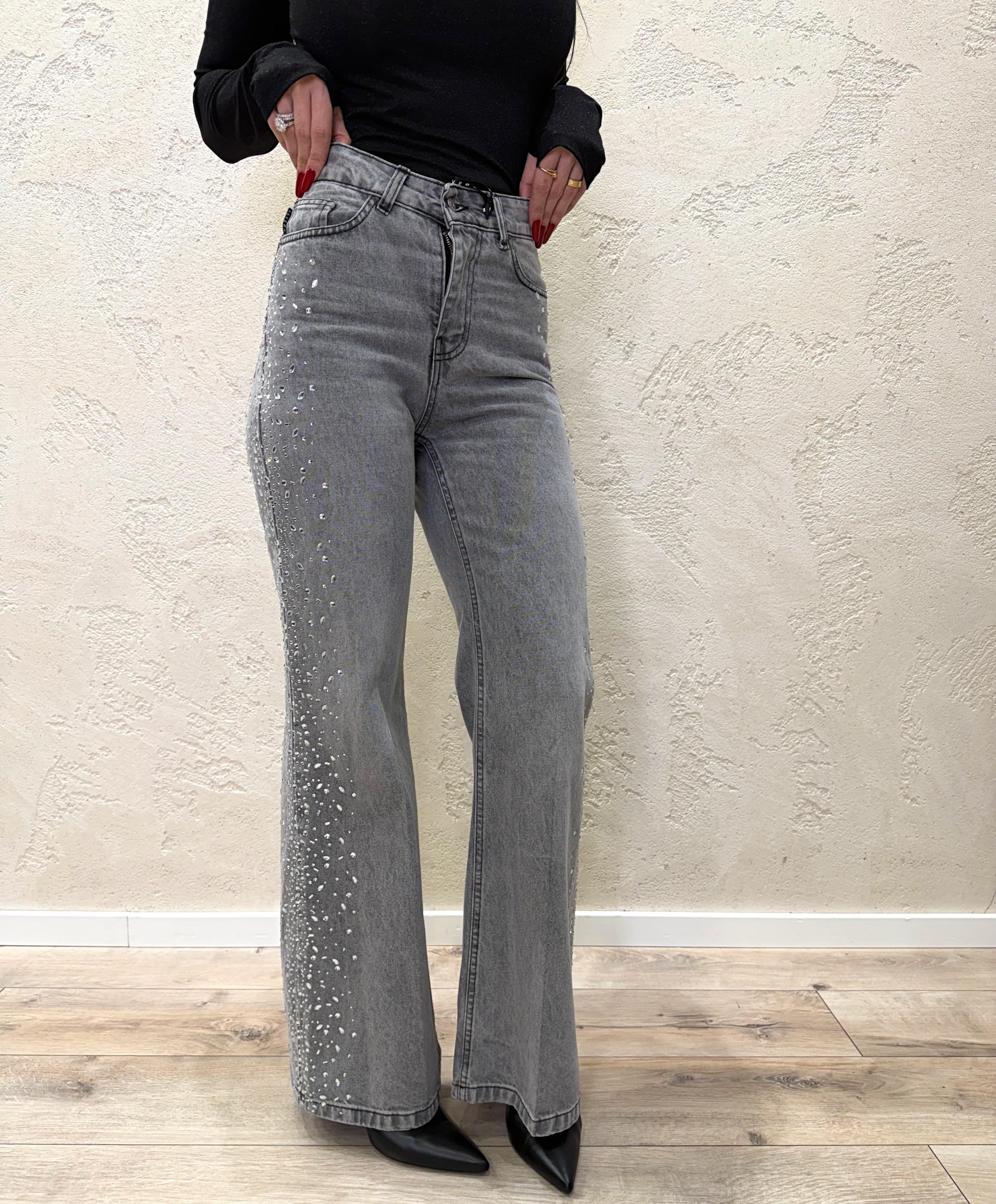 jeans modello tokio con swarovski PGZ-P253 GRIGIO HAVEONE