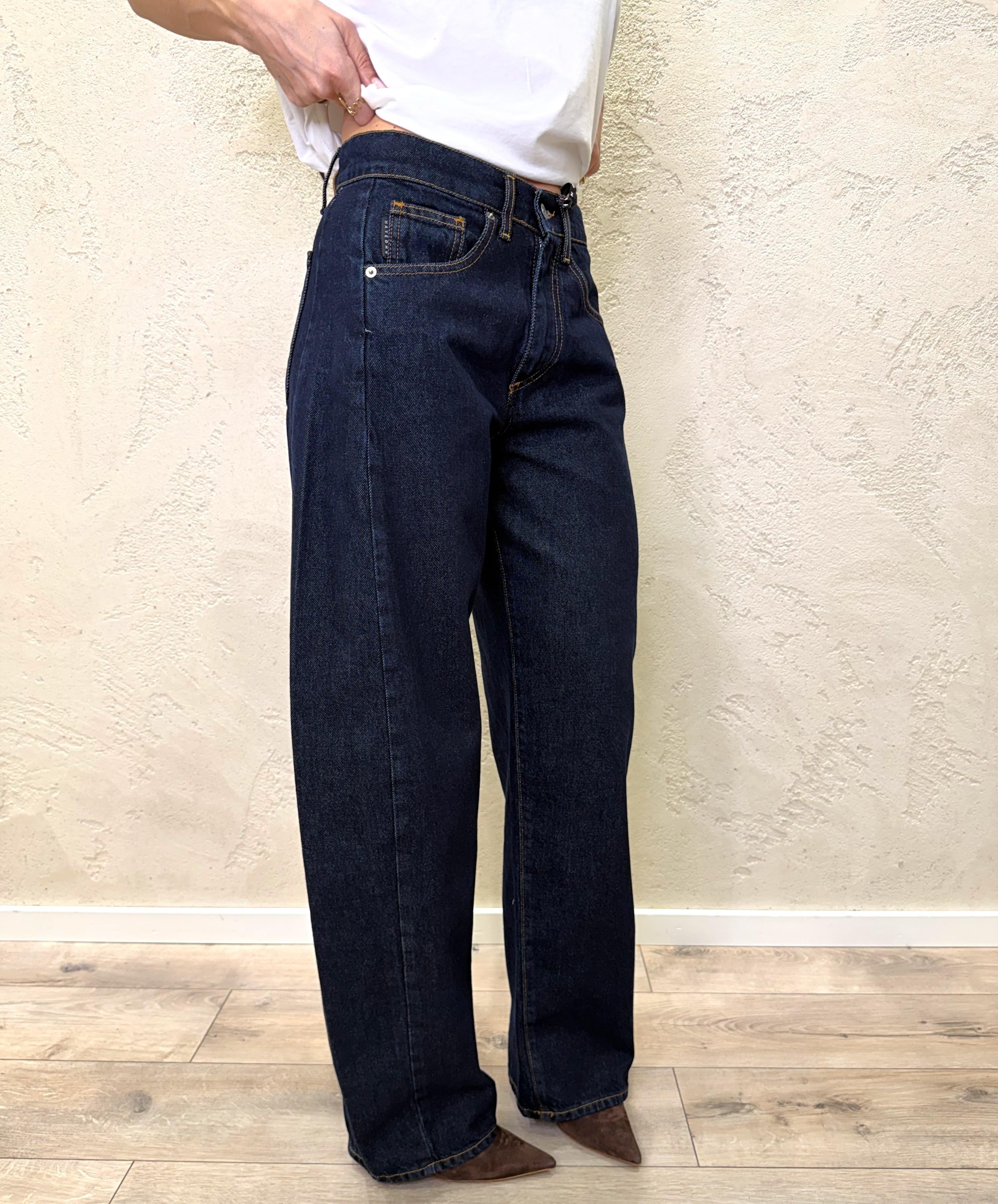 jeans modello lucy barrel fit PLS-Q275 DENIM BLU HAVEONE