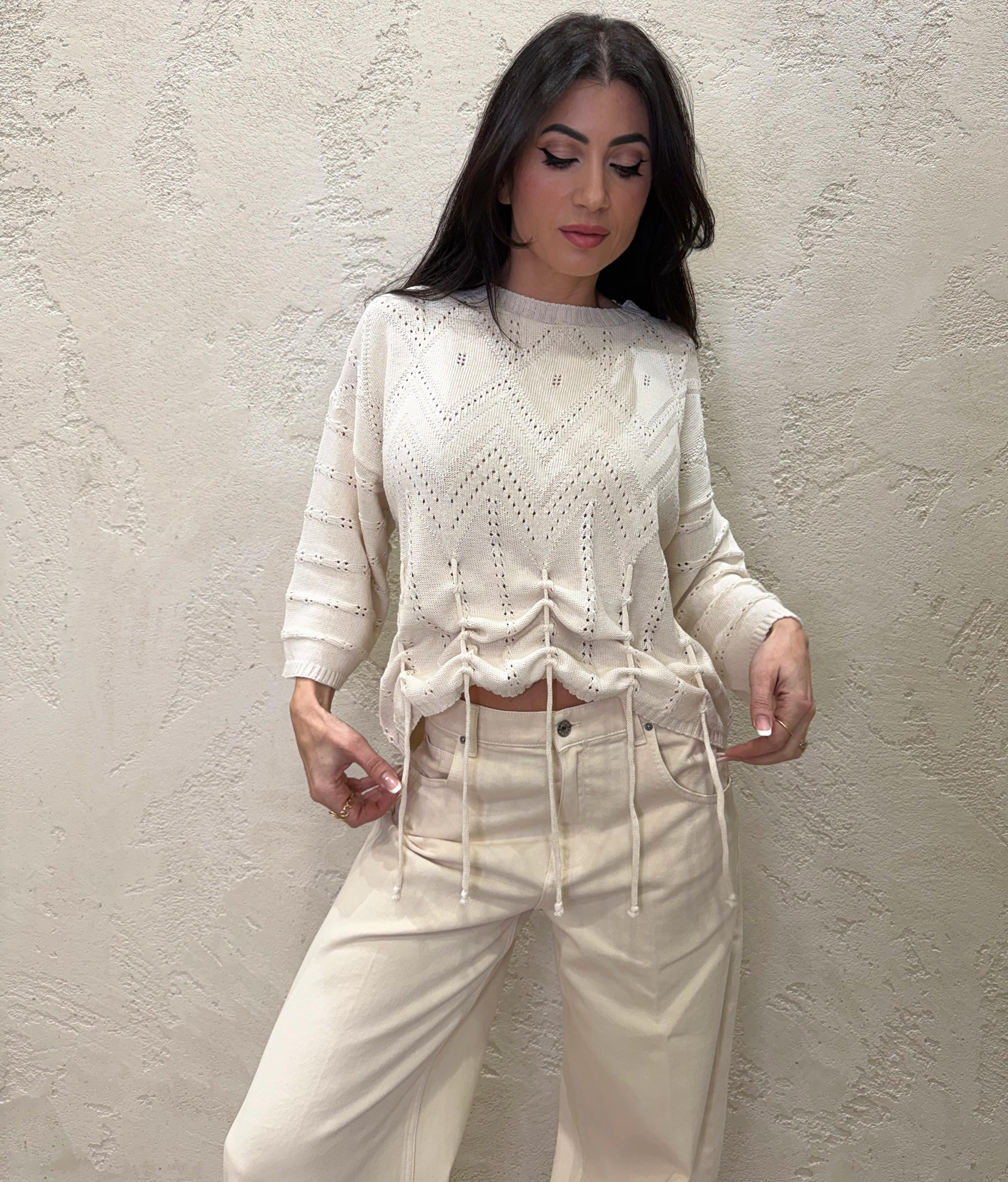 pull a punto chevron con coulisse a frange regolabili MEV-Q012 BURRO HAVEONE