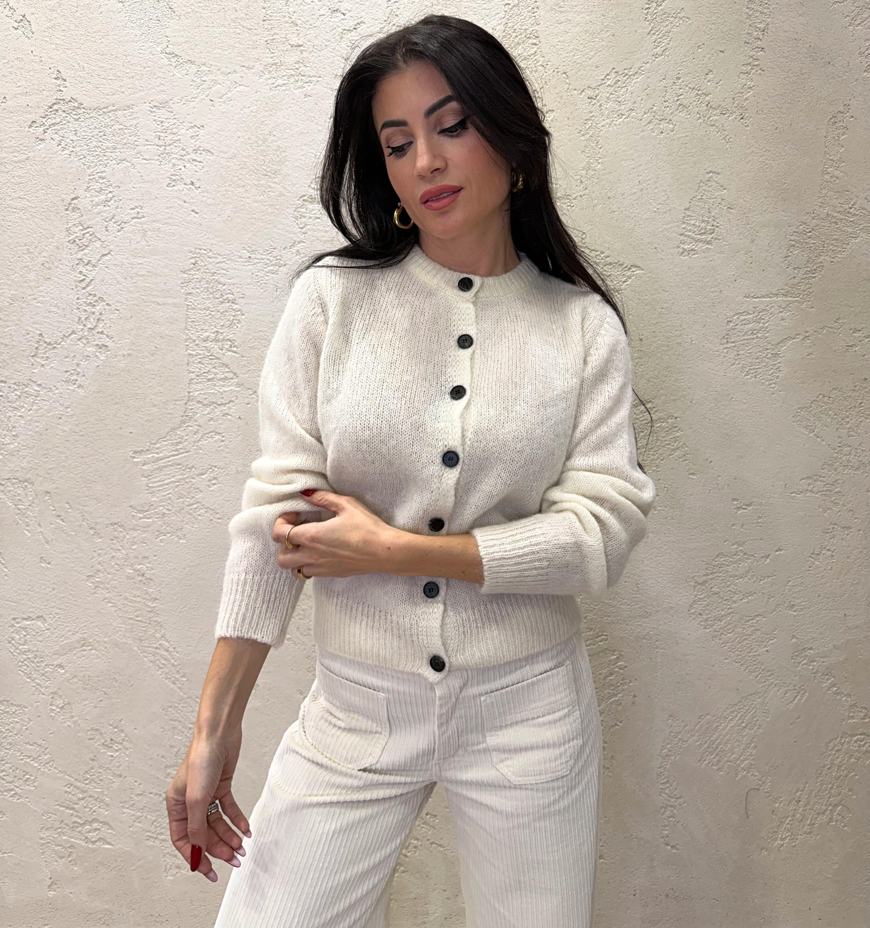 cardigan misto lana e alpaca 55195F BURRO VICOLO