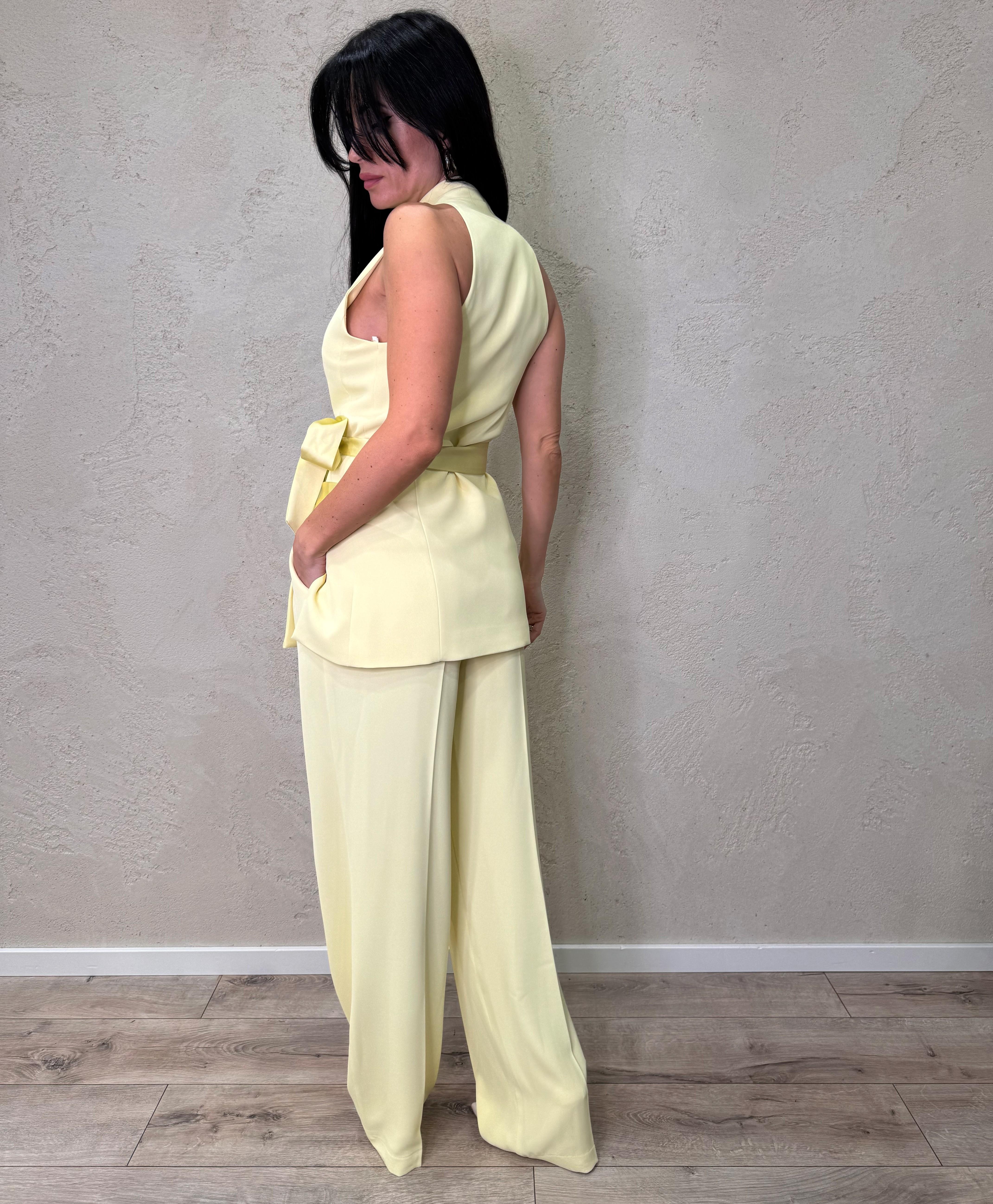 pantaloni a gamba dritta con pinces PES0JHX GIALLO IMPERIAL