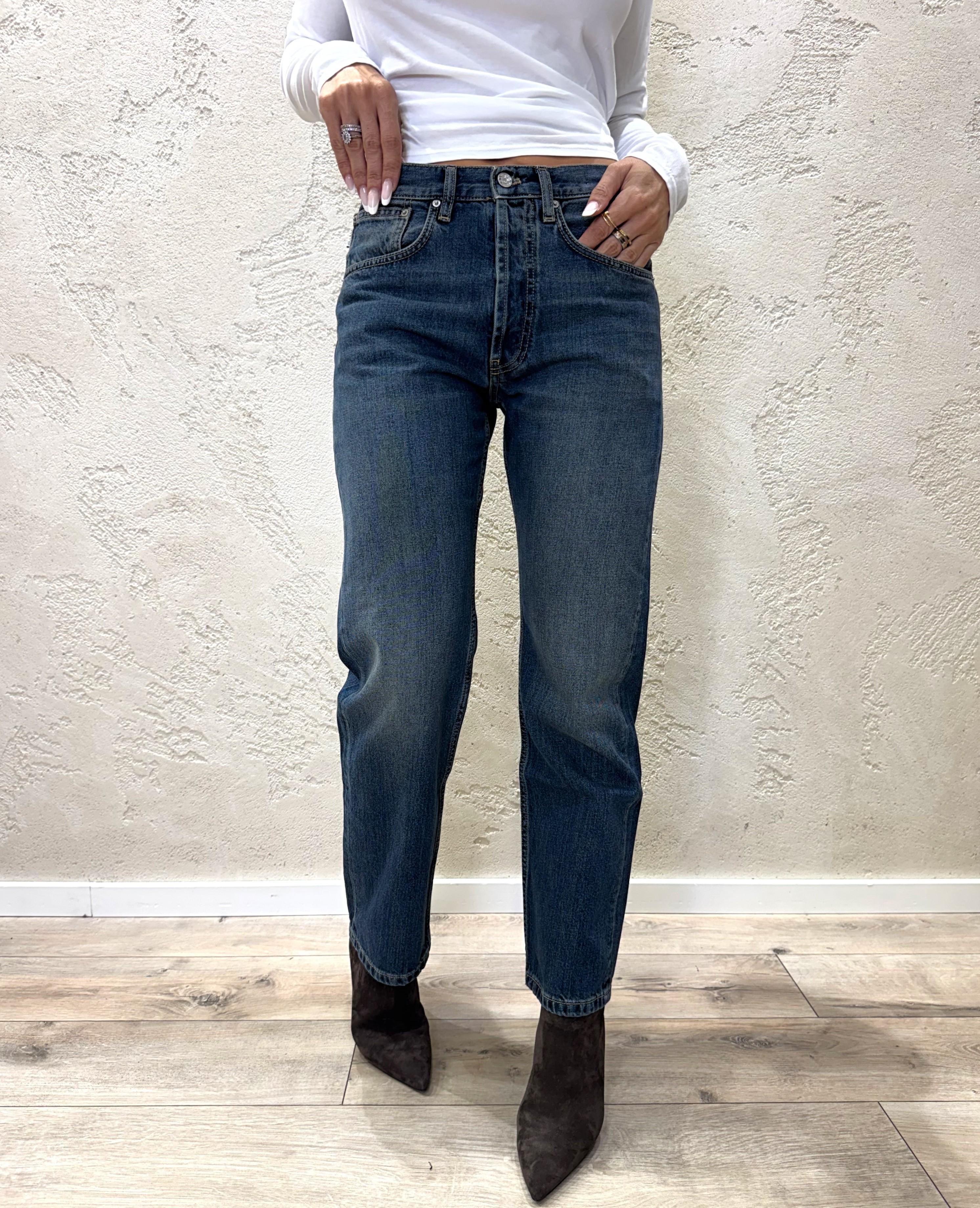 jeans modello emy a gamba dritta DF5108 SLAVATO VICOLO