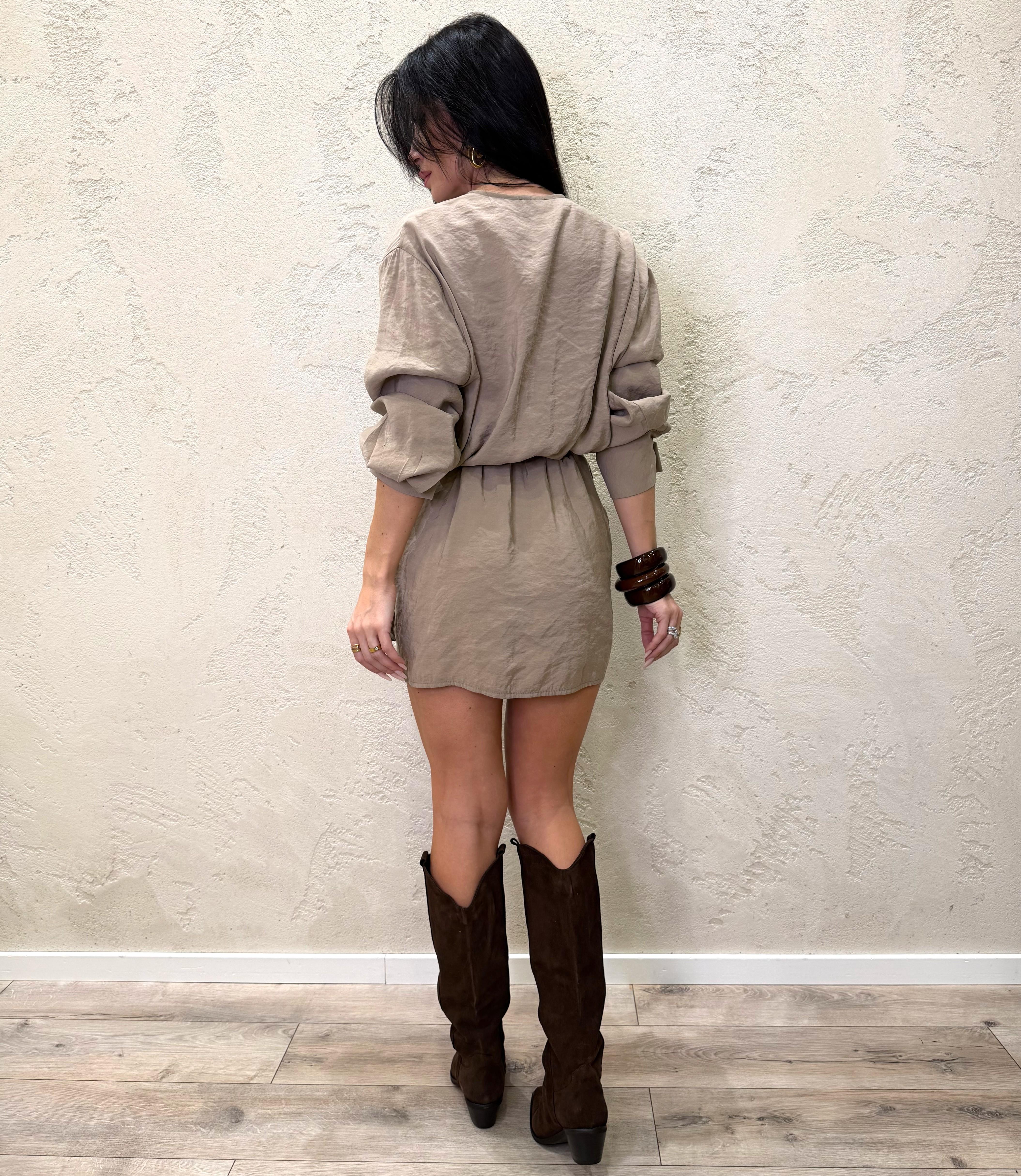 abito corto incrociato P09A397PE26G SAFARI SUSY MIX