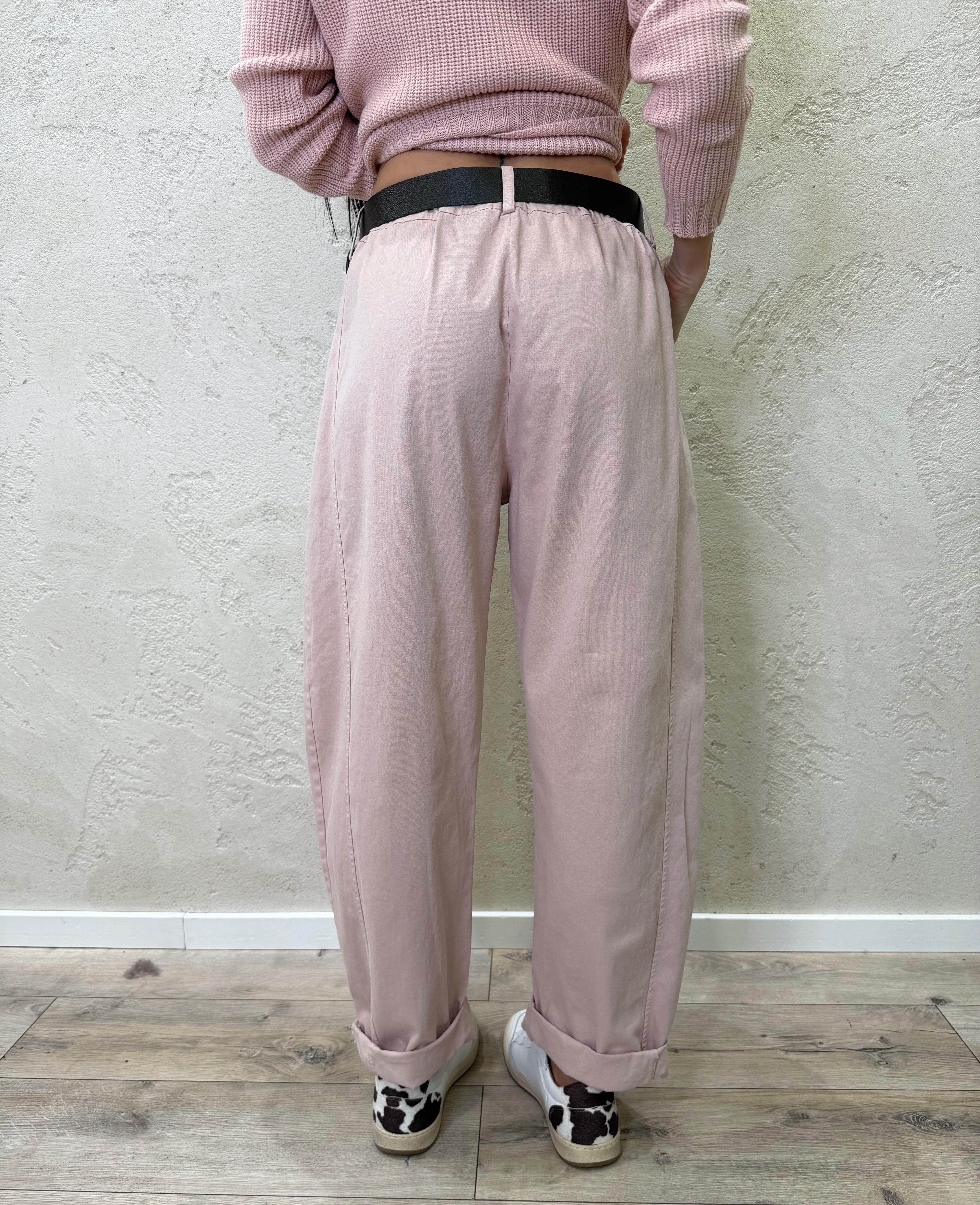 pantaloni modello baloon con maxi tasche frontali 58300 ROSA CIPRIA SUSY MIX