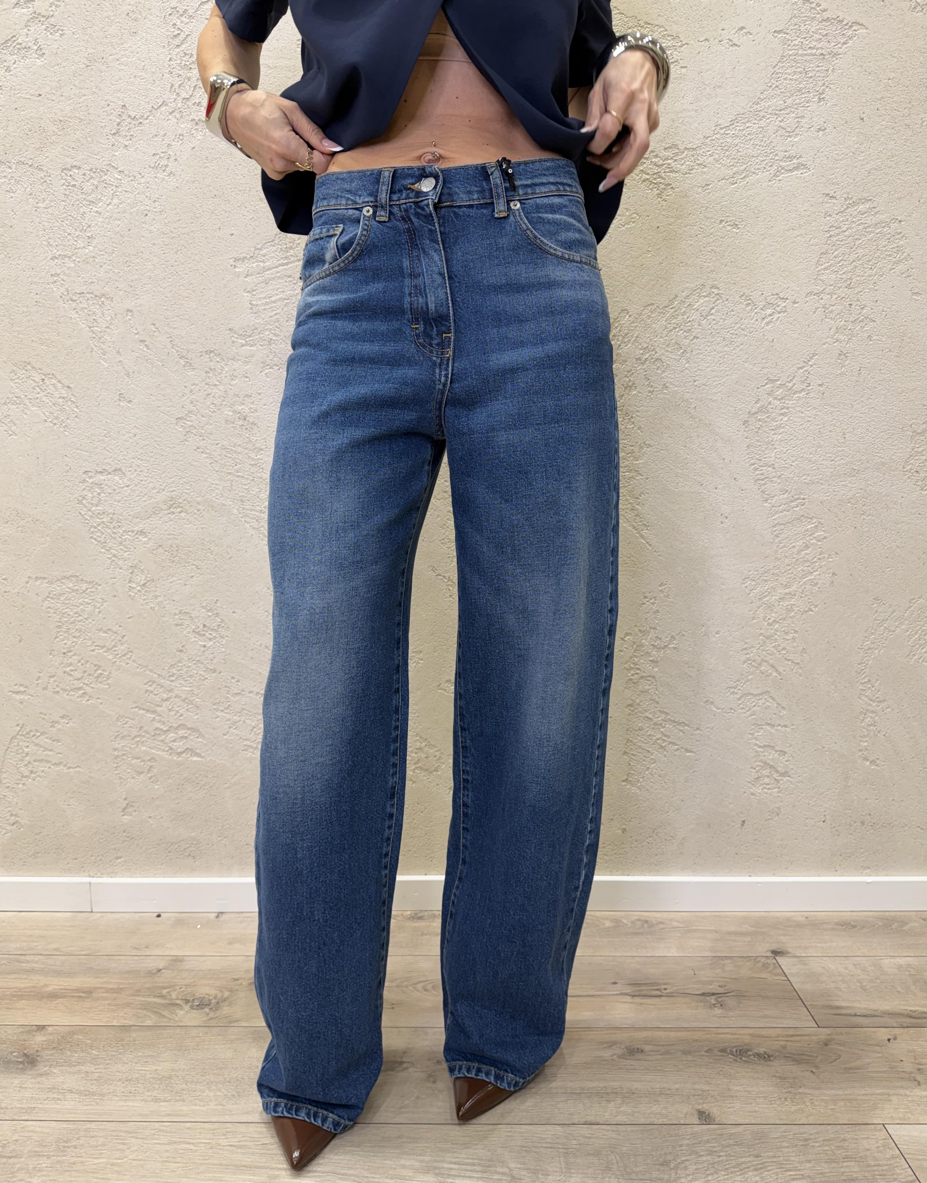 jeans modello stella wide leg PLS-Q043 DENIM HAVEONE