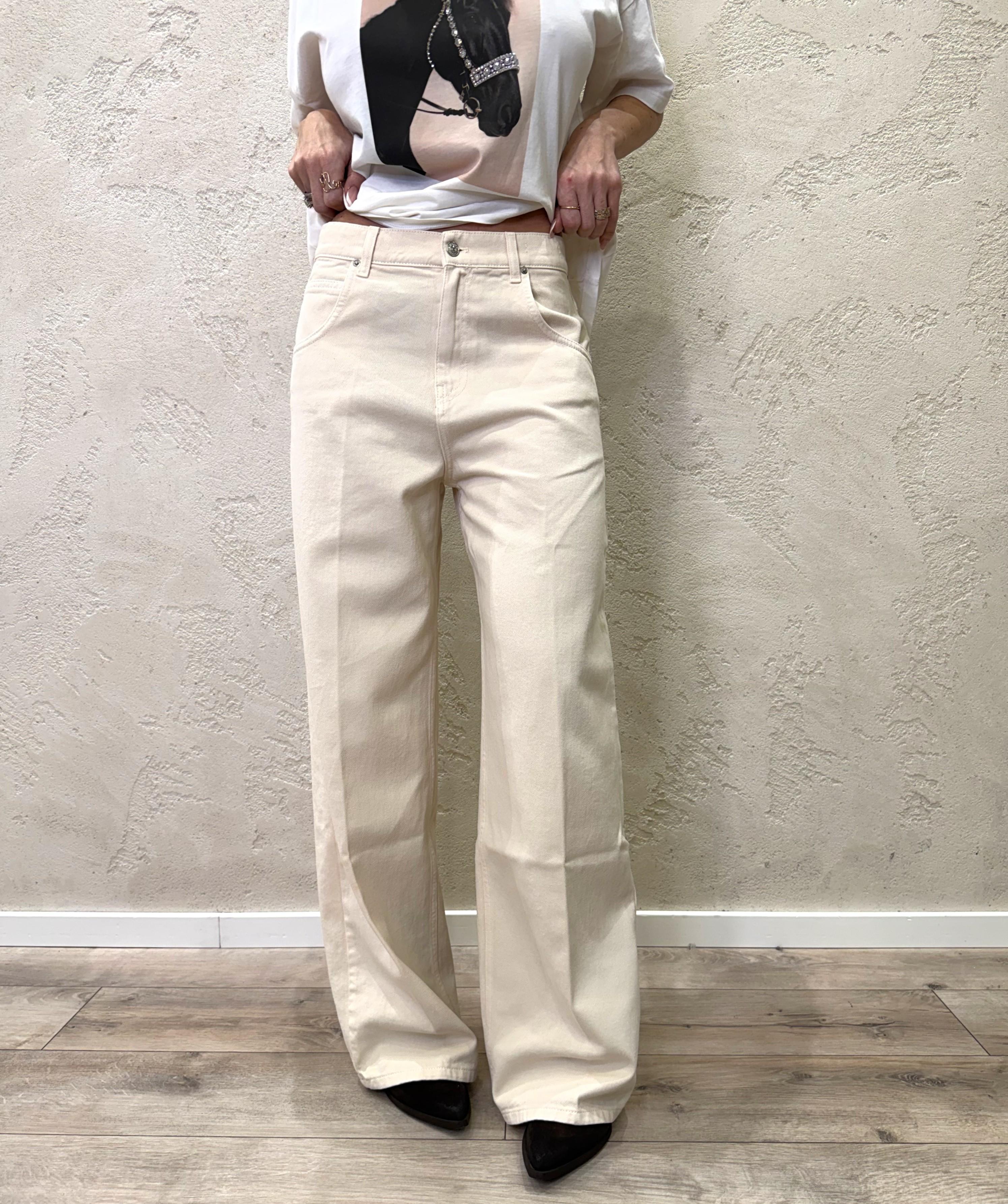 jeans modello mia a gamba larga DAB5148 VANIGLIA VICOLO