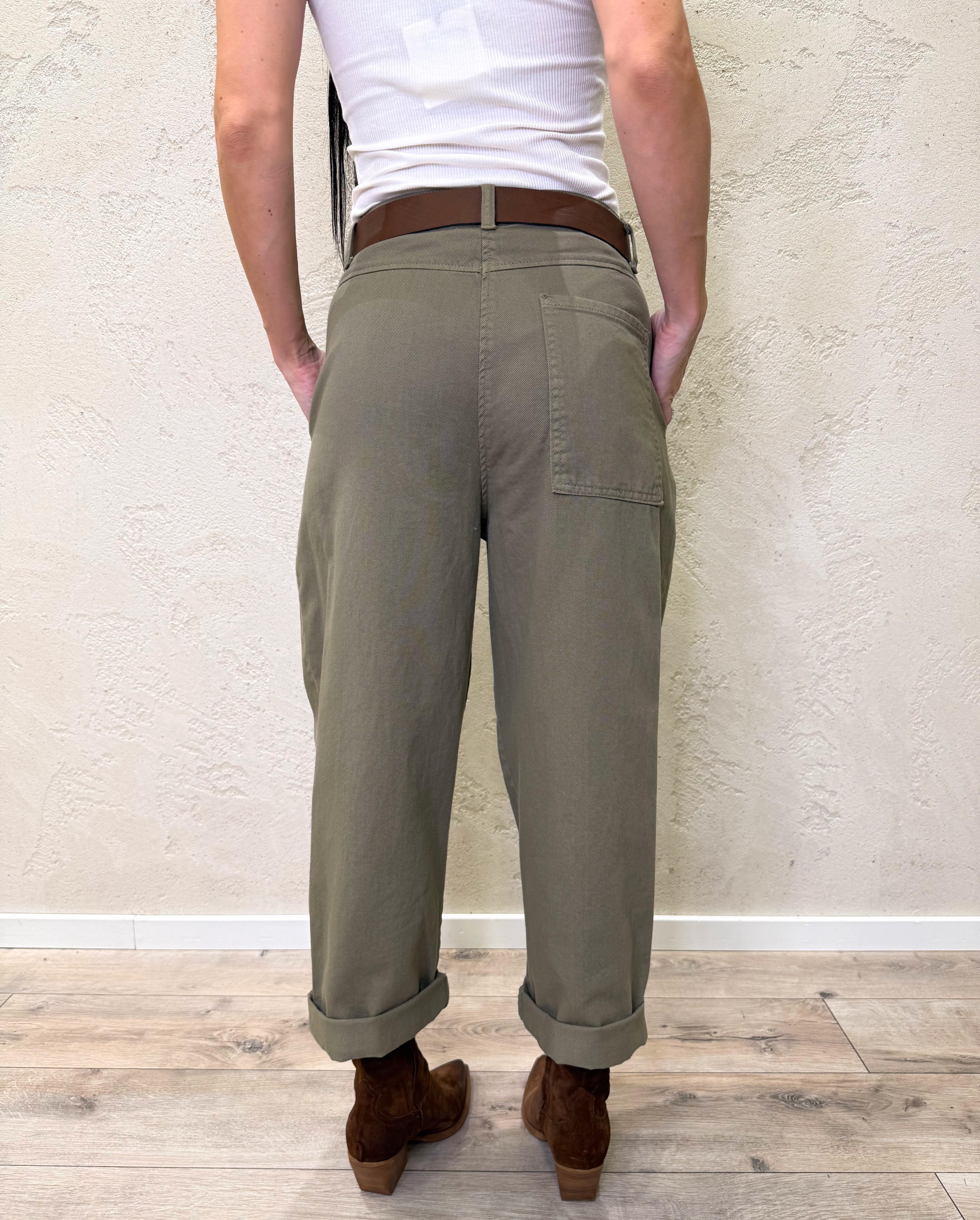 pantalone balloon con cintura in dotazione P773A151 MILITARE DIXIE