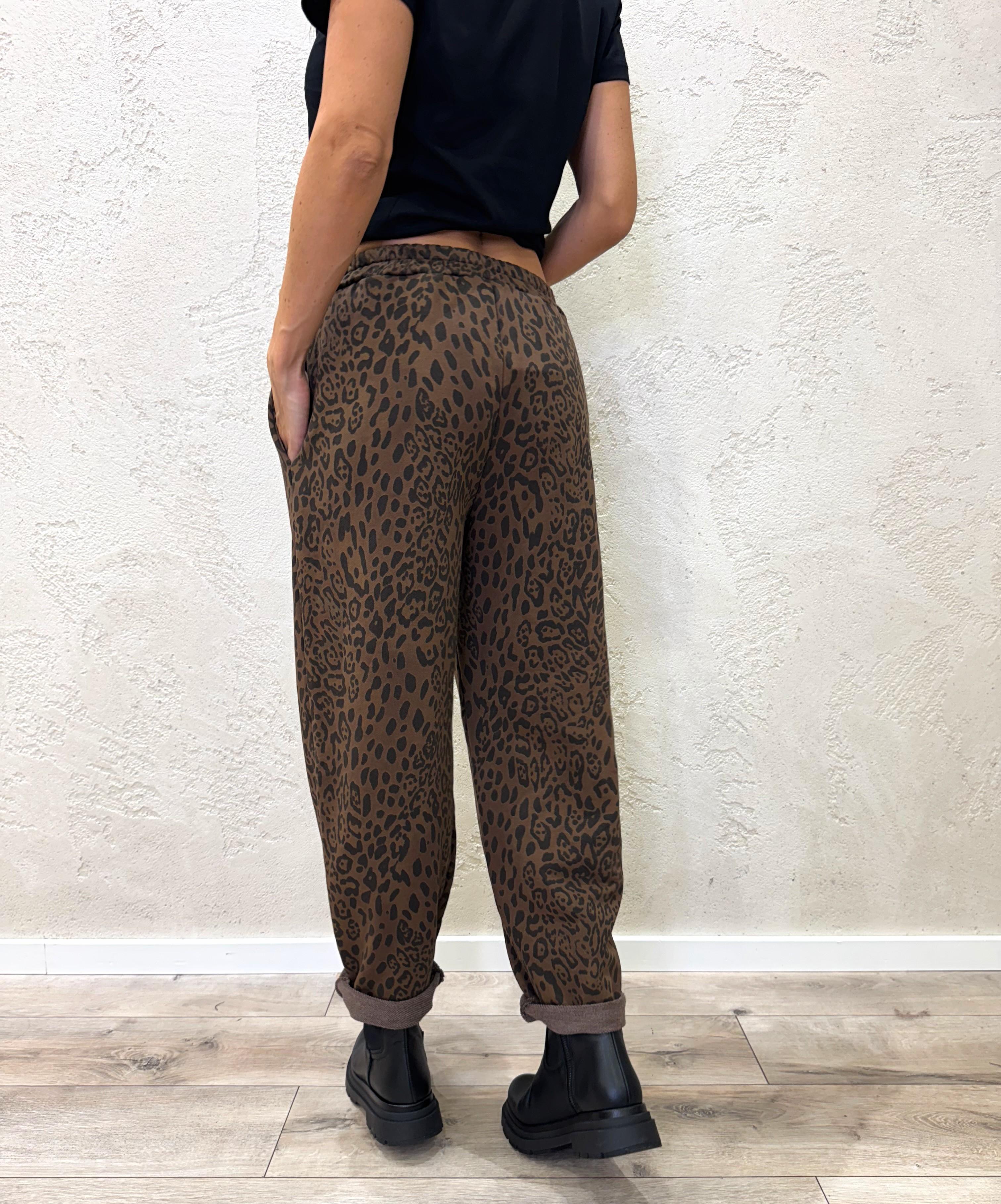 pantalone in felpa garzata baloon fit maculato 2657 MACULATO SUSY MIX