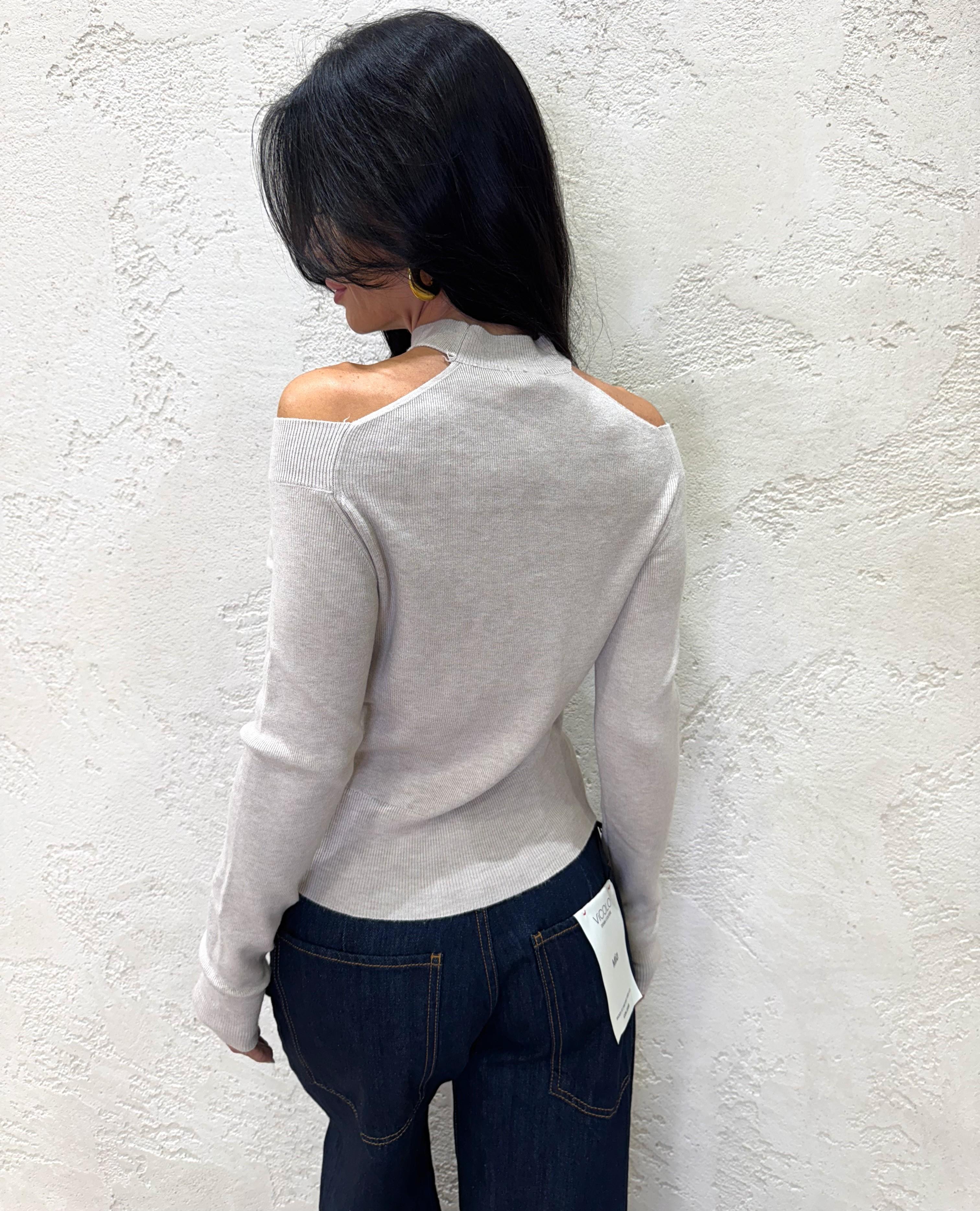 maglia cut out 5340 BEIGE SUSY MIX