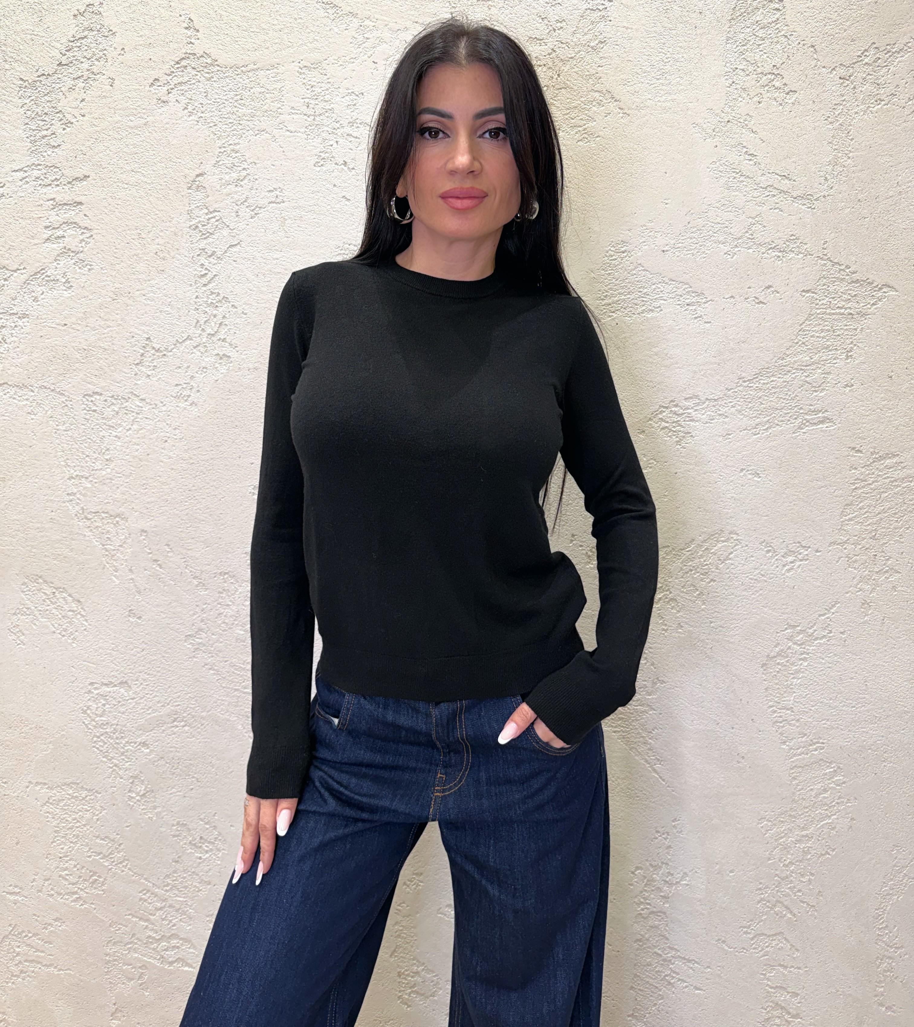 pull basico collo rotondo MNC-P202 NERO HAVEONE