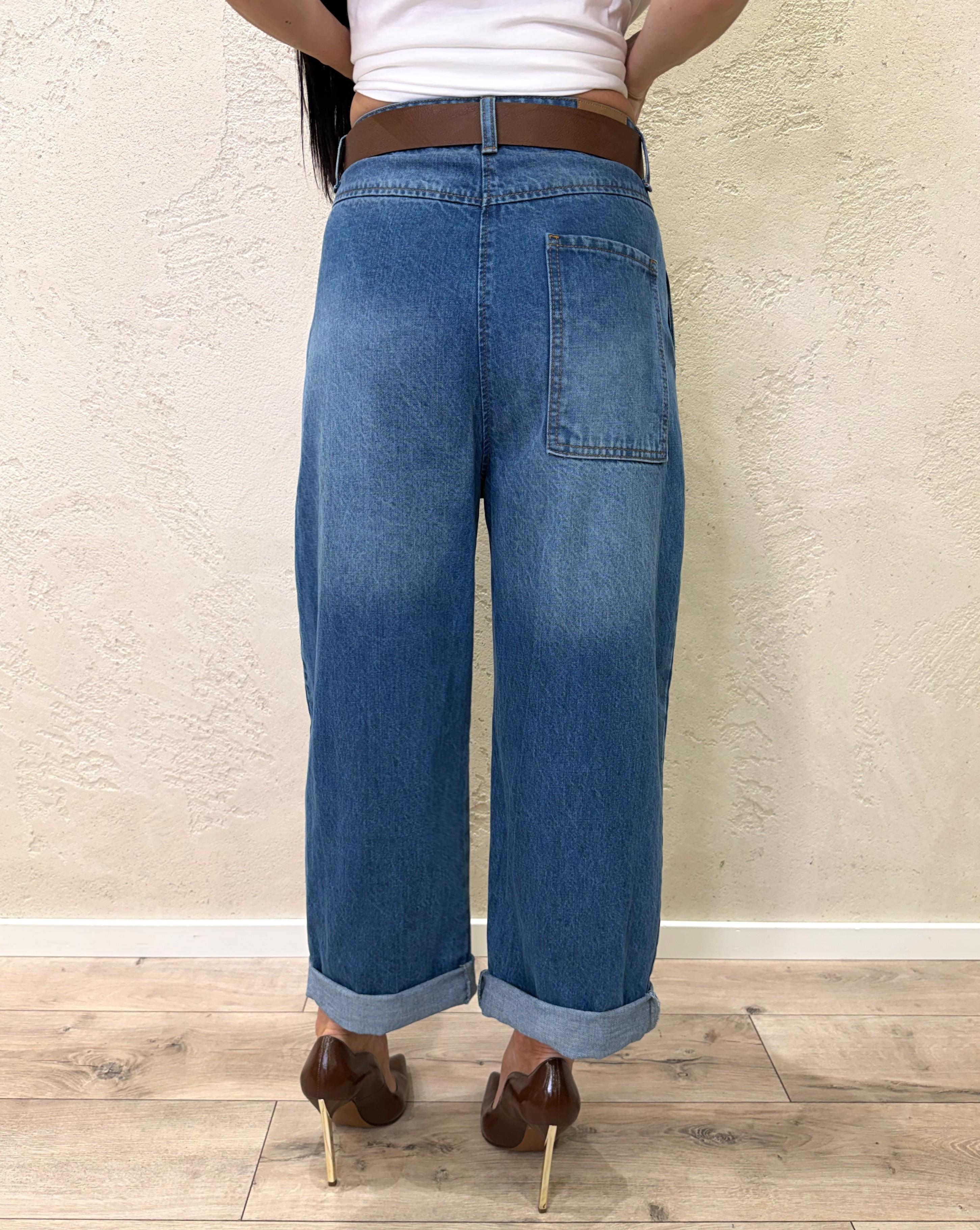 jeans balloon con cintura in dotazione P773A155 DENIM DIXIE