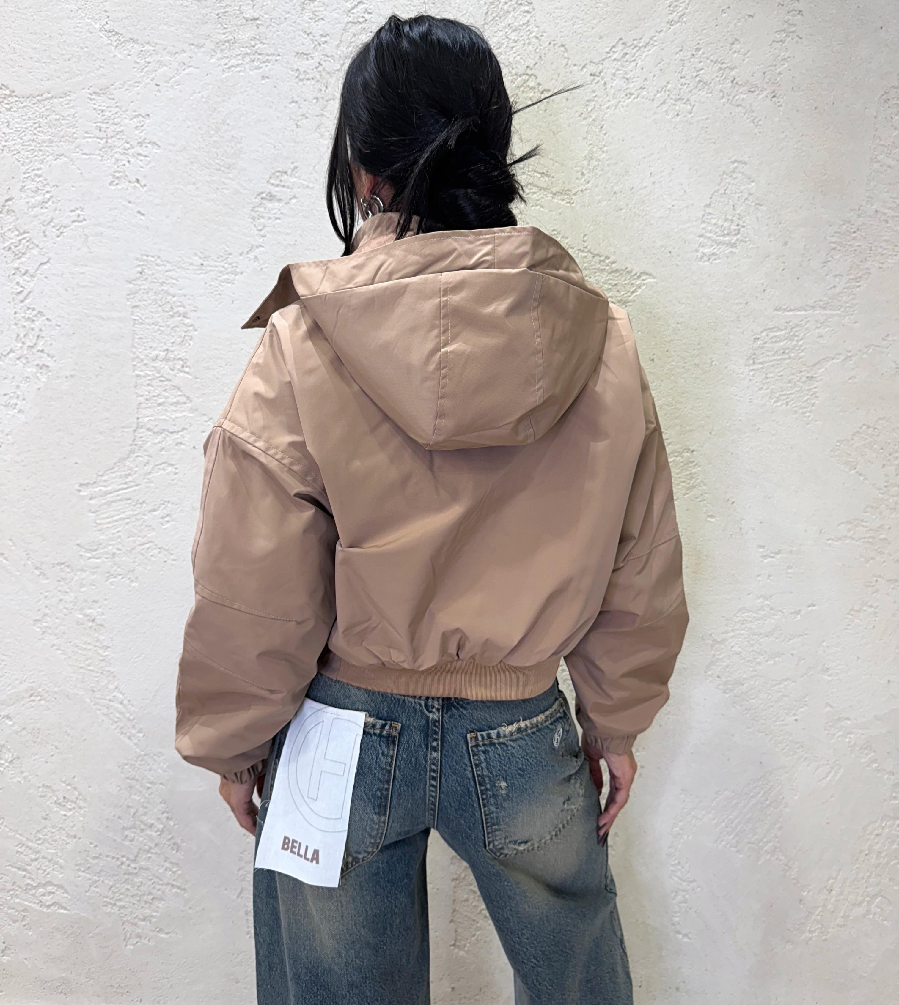 bomber imbottito in tessuto tech BOMBCROPCAP DESERTO ELEVI