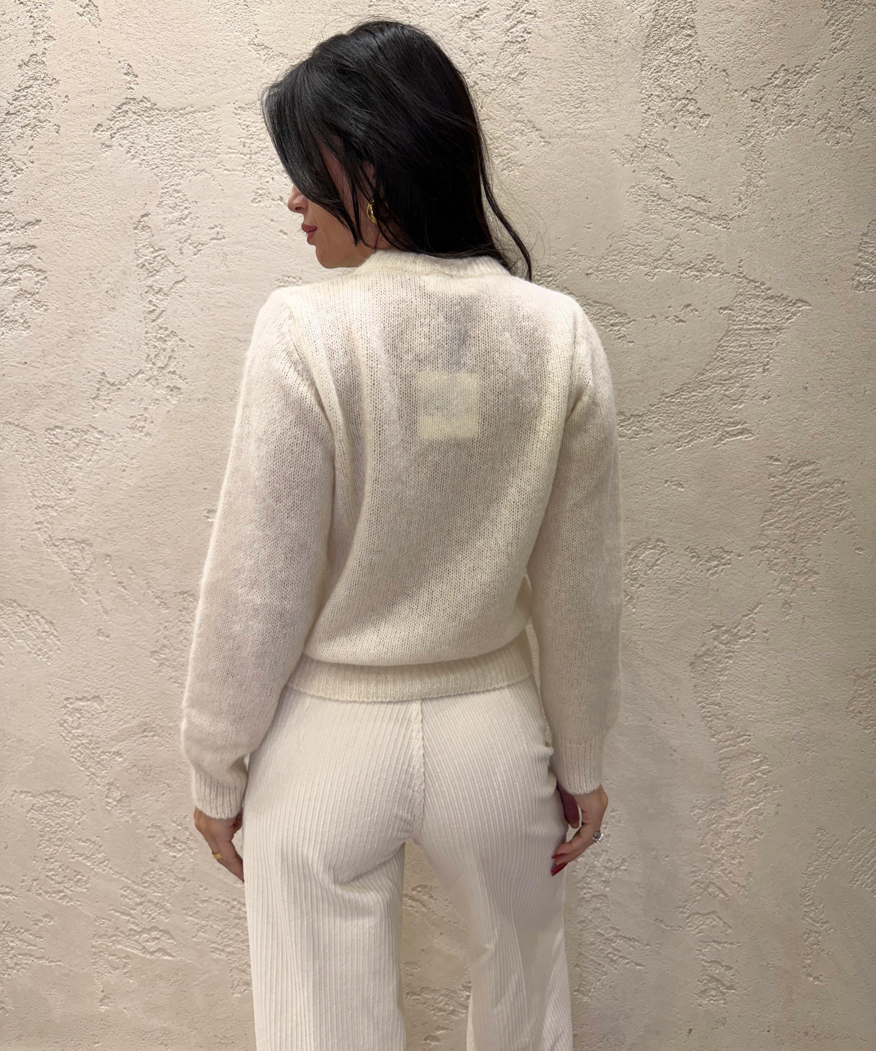 cardigan misto lana e alpaca 55195F BURRO VICOLO