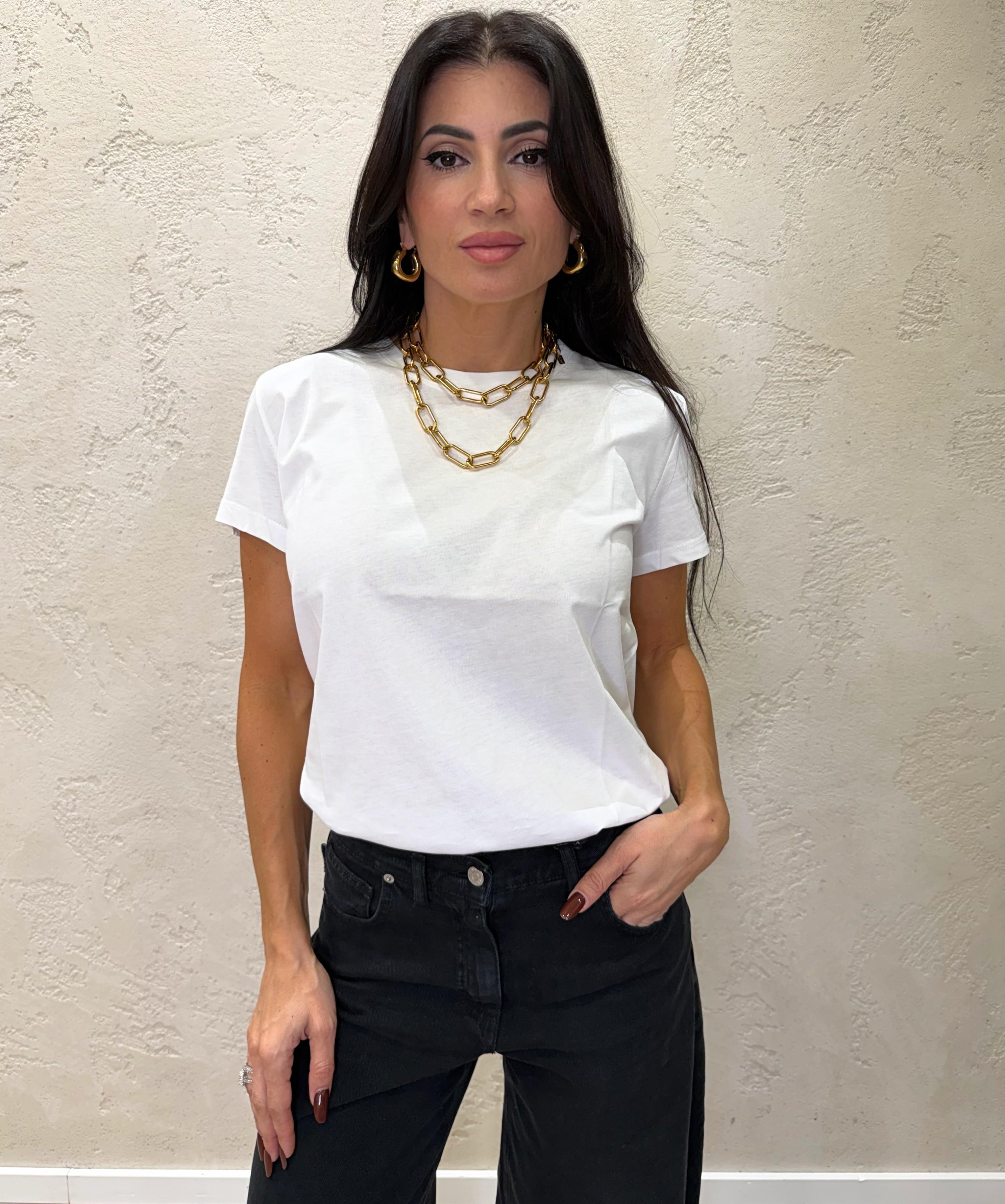 t-shirt basica a manica corta SH000904 LATTE SUSY MIX