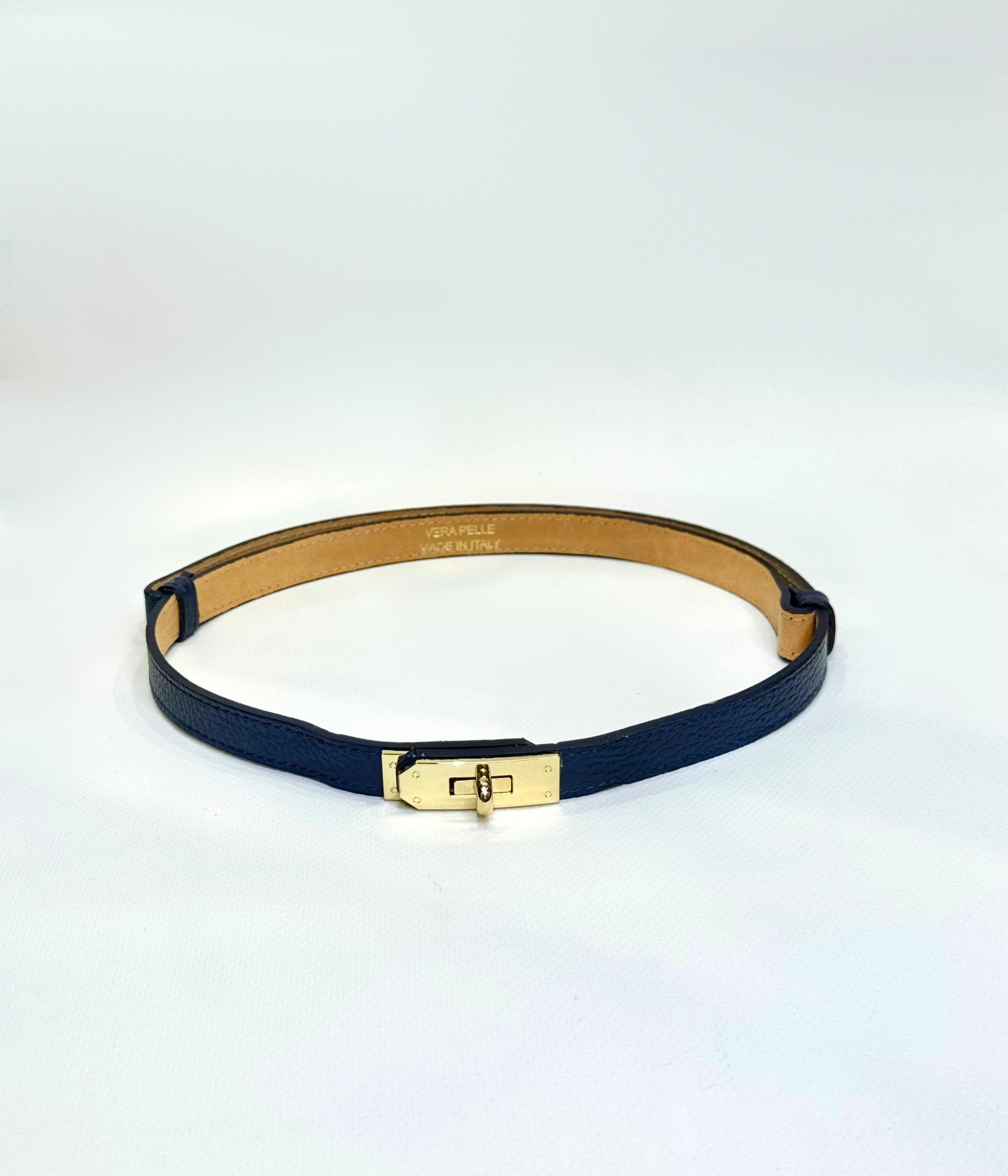 cintura kelly vera pelle CINTKELLY BLU ELEVI