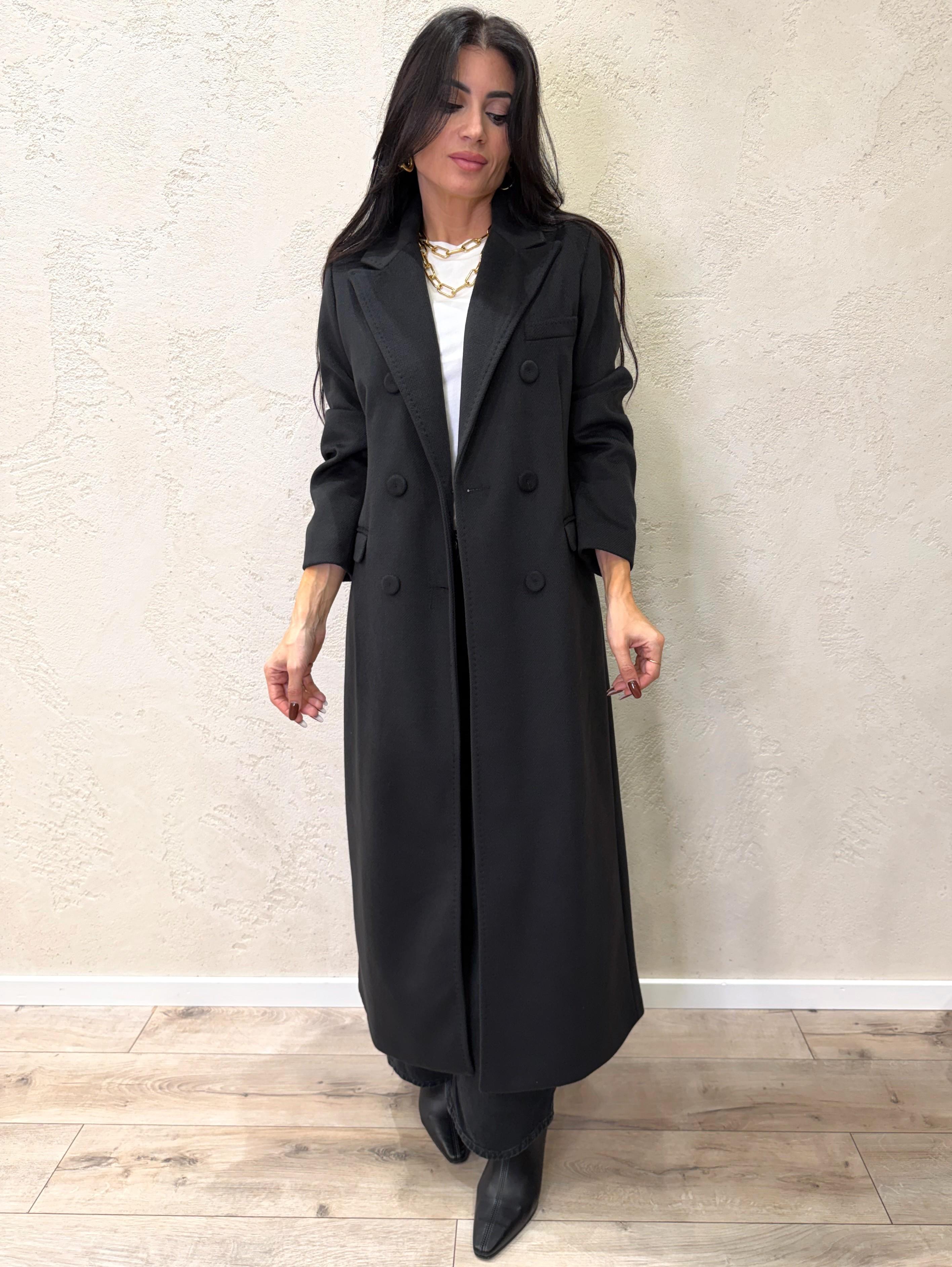 cappotto lungo doppio petto CAPPOTTODP NERO ELEVI