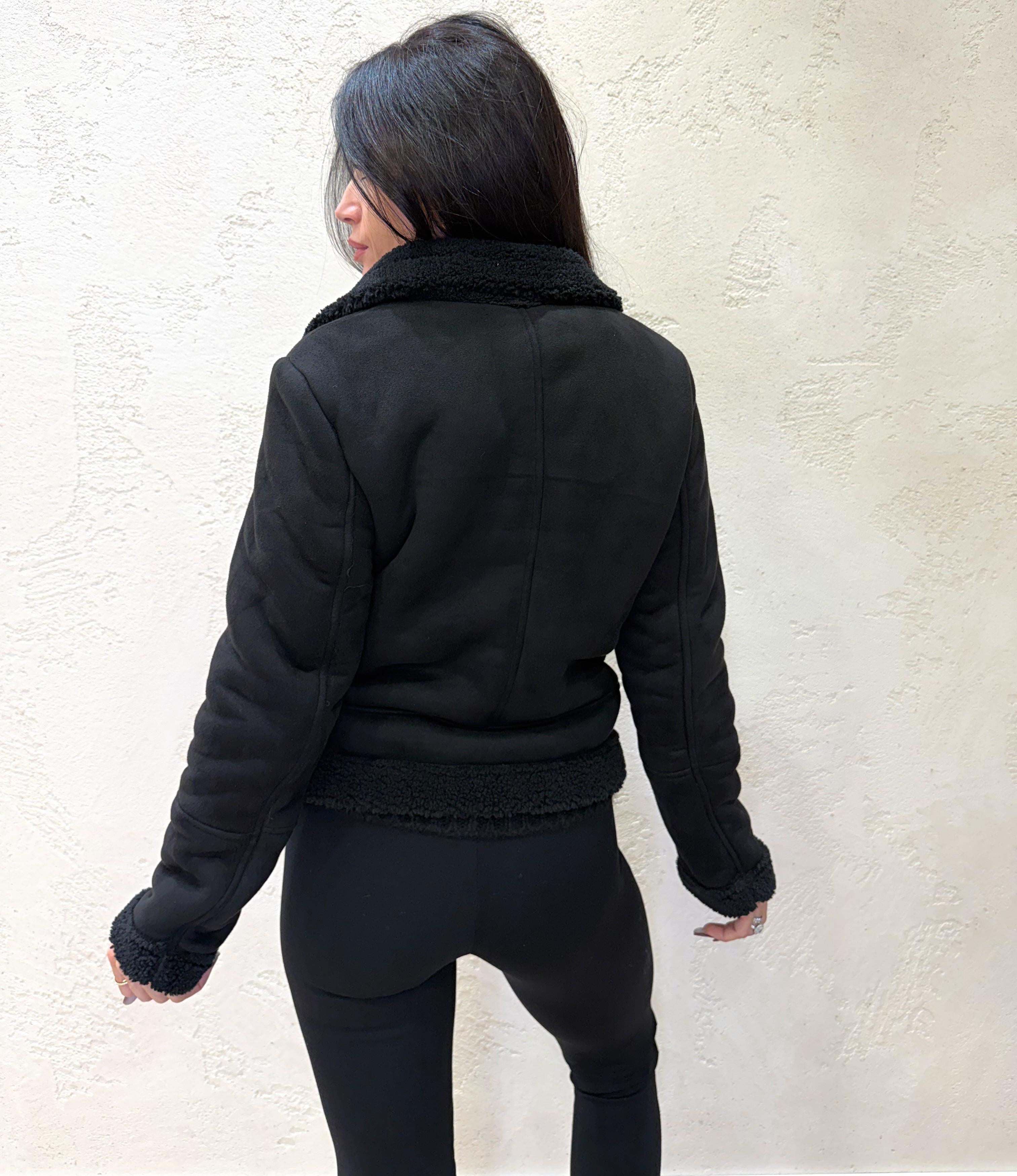 giacca modello montone KDY-P038 NERO HAVEONE