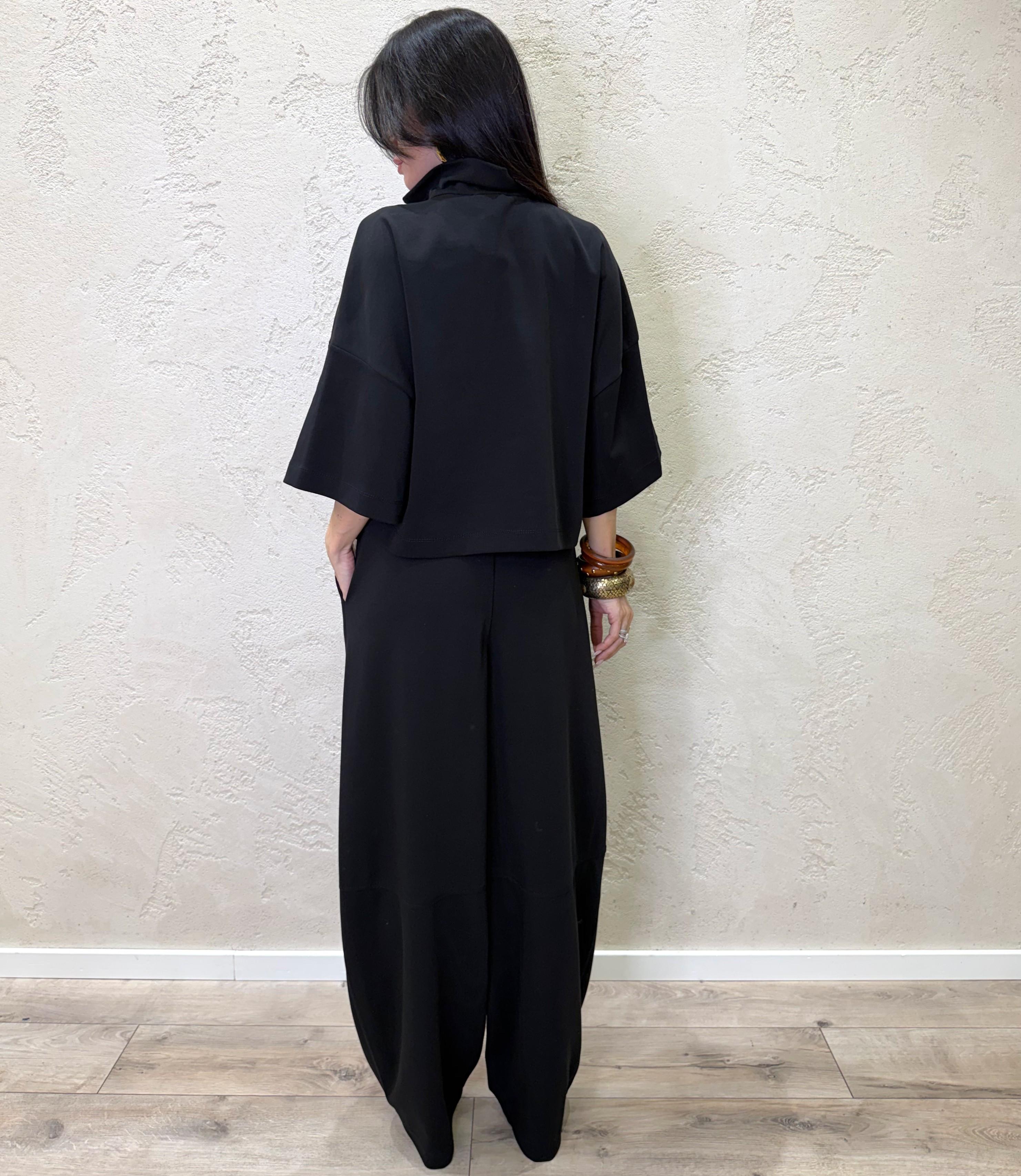 pantaloni in scuba leggera TAB1342 NERO VICOLO