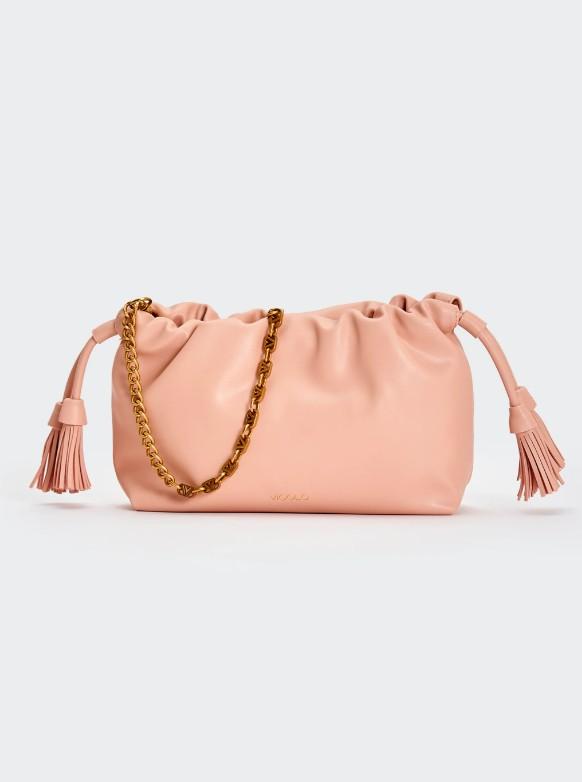 borsa tassel piccola in ecopelle XAB0035 ROSA VICOLO