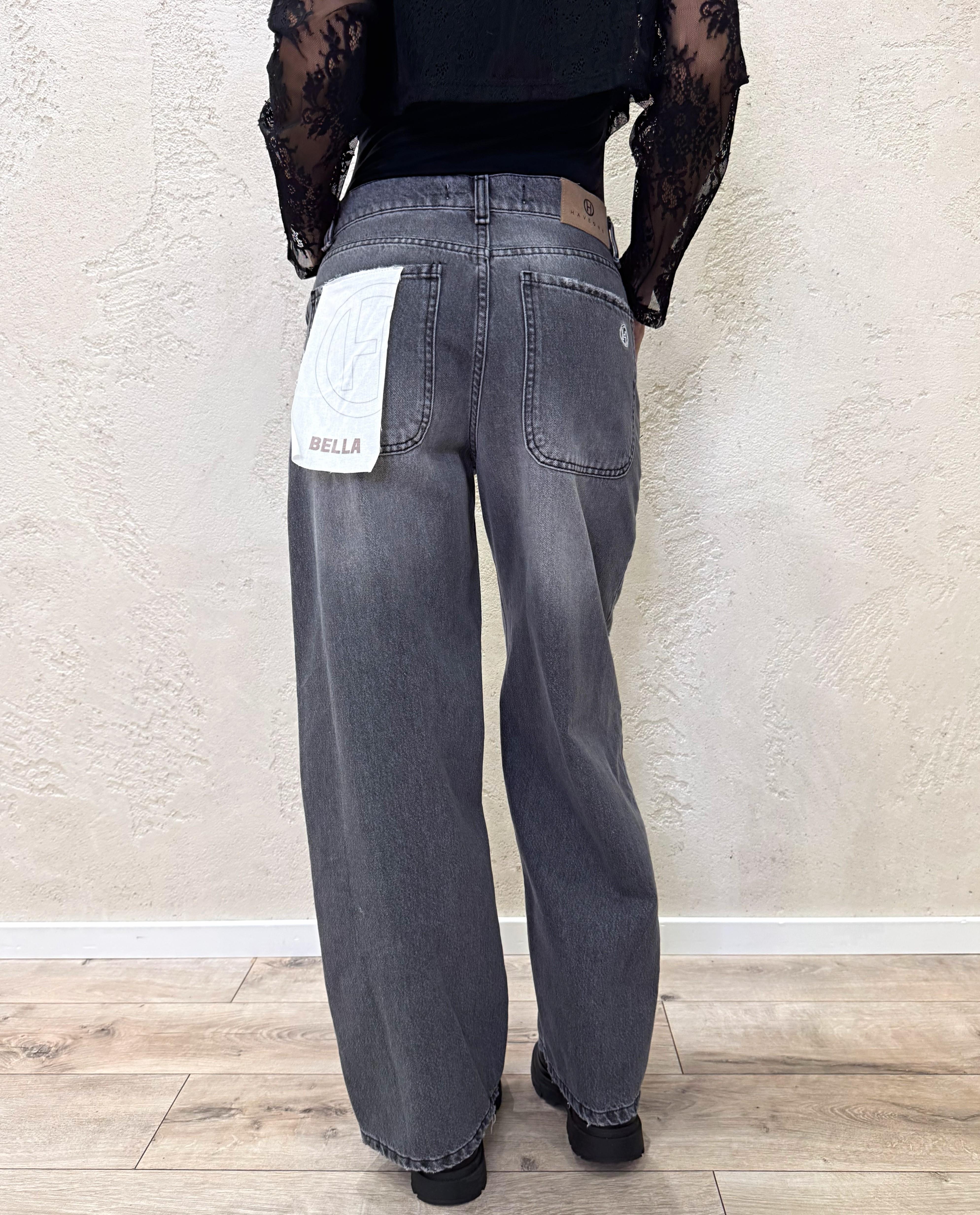 jeans modello bella gamba dritta PLS-P012 GRIGIO HAVEONE
