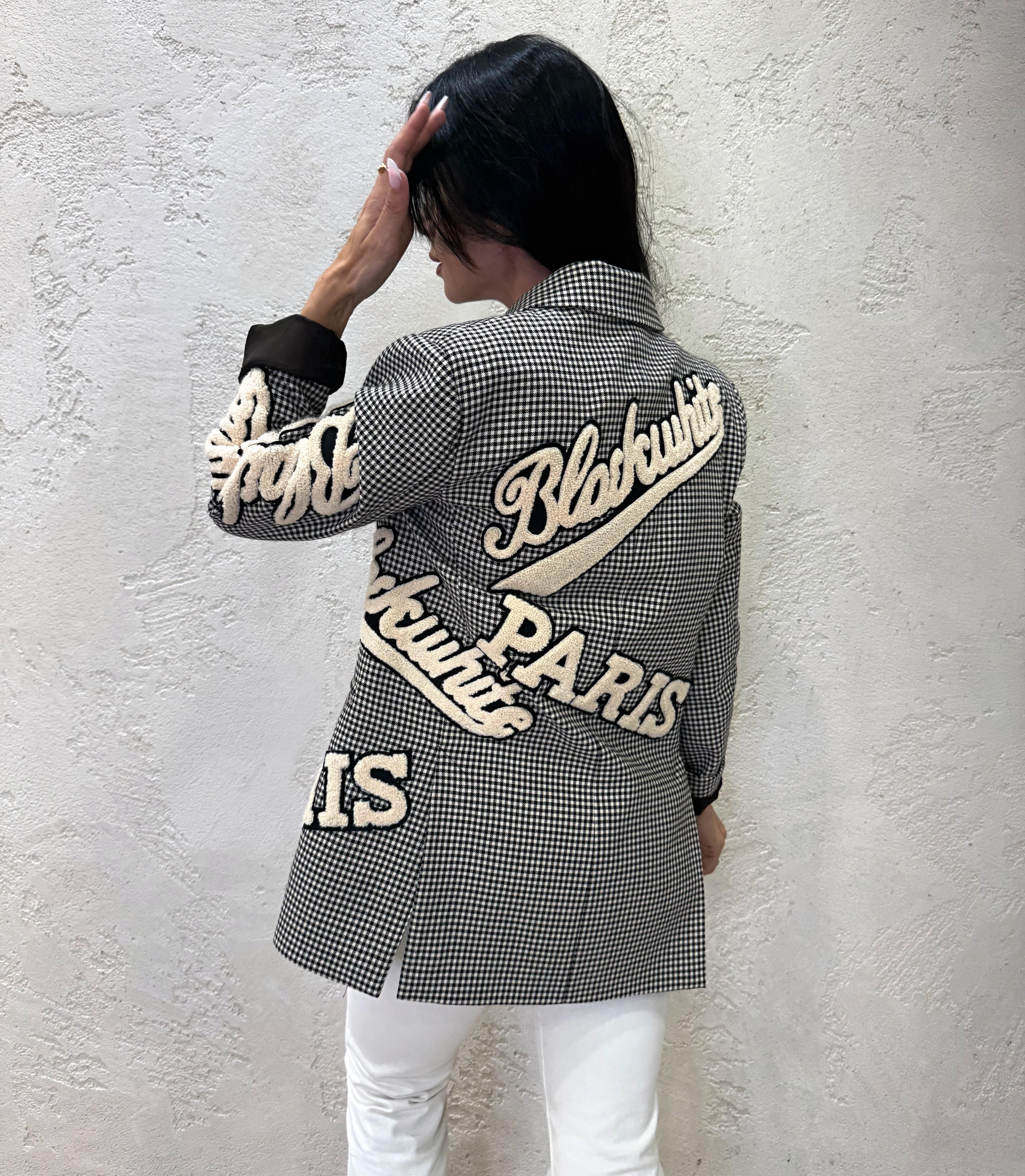 blazer doppiopetto con patch 37366 FANTASIA TENSIONE IN