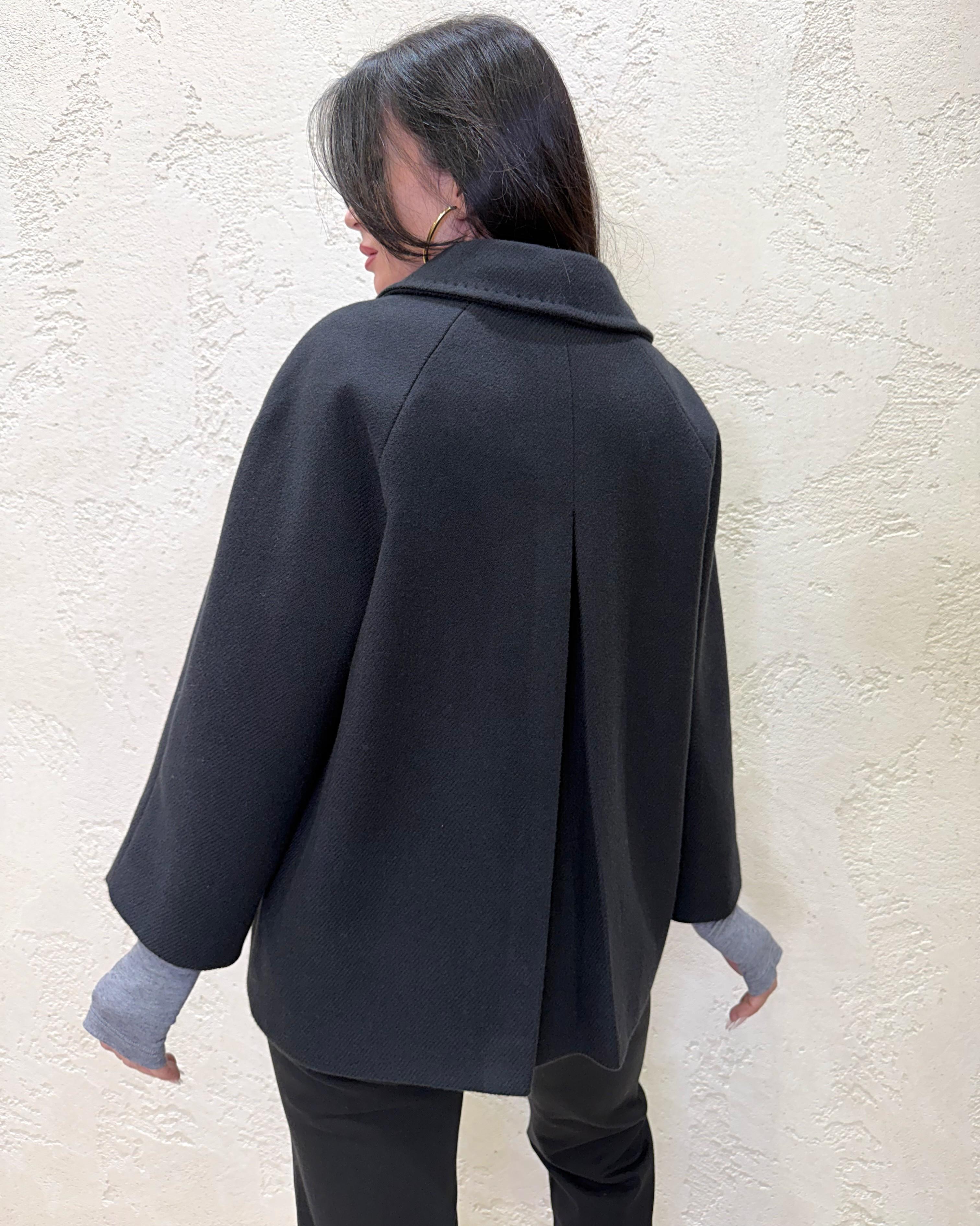 cappotto corto tre bottoni CAPPOTTOCR NERO ELEVI