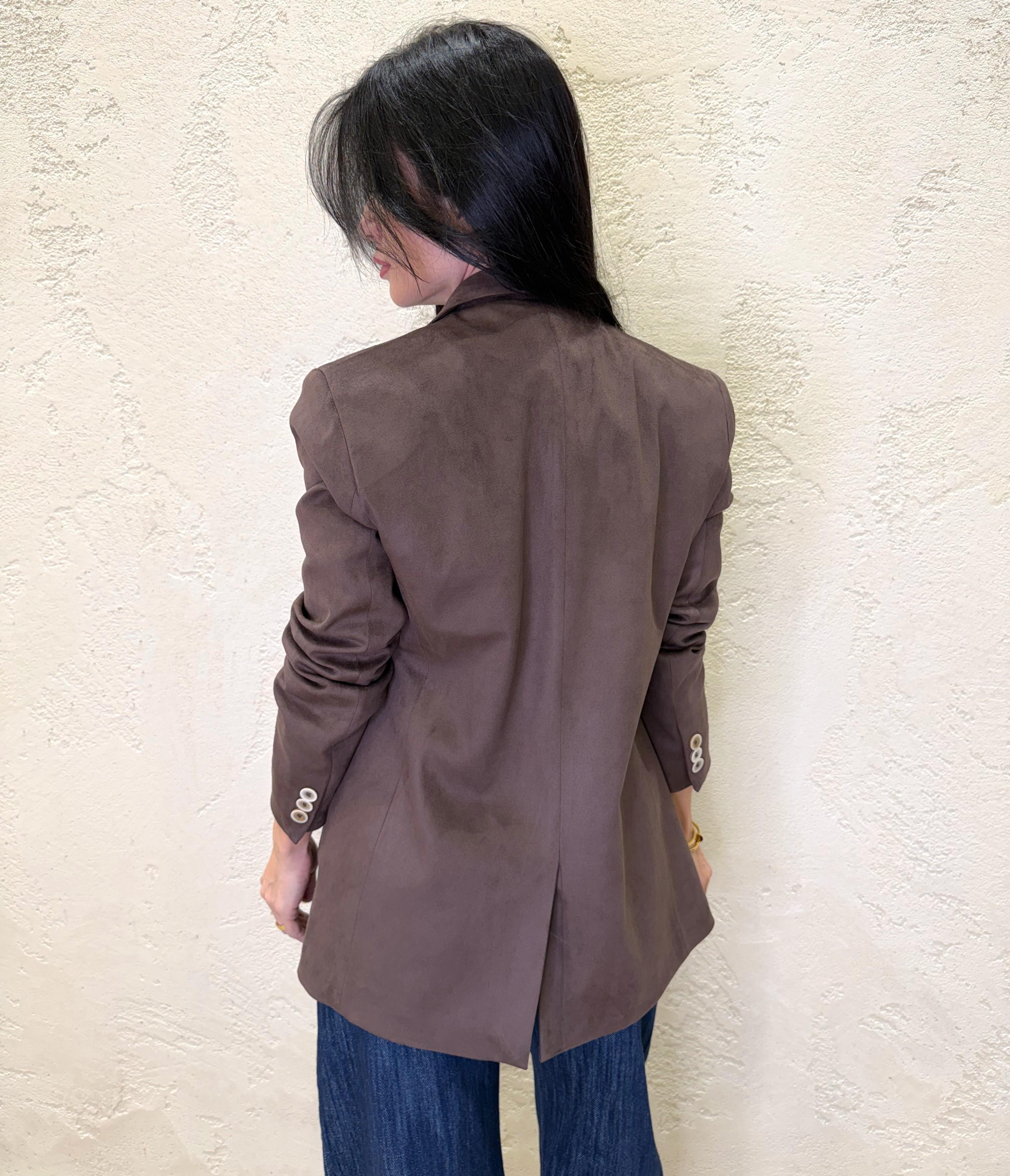 blazer in ecodainetto PP348T311 MORO SUSY MIX