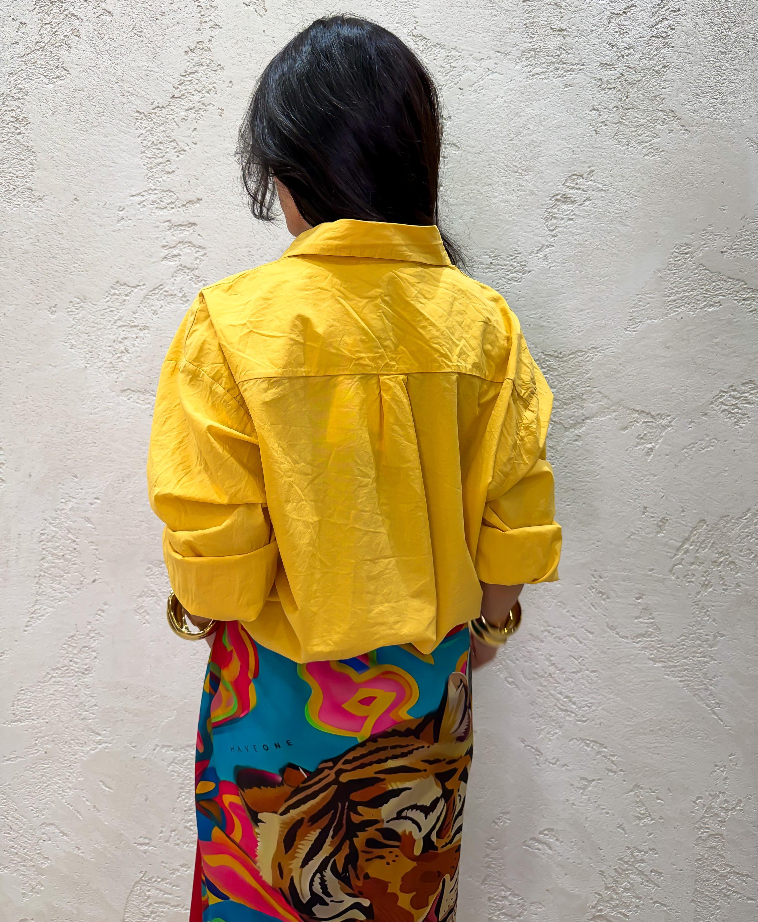 camicia borbida in cotone CFW-Q408 SENAPE HAVEONE
