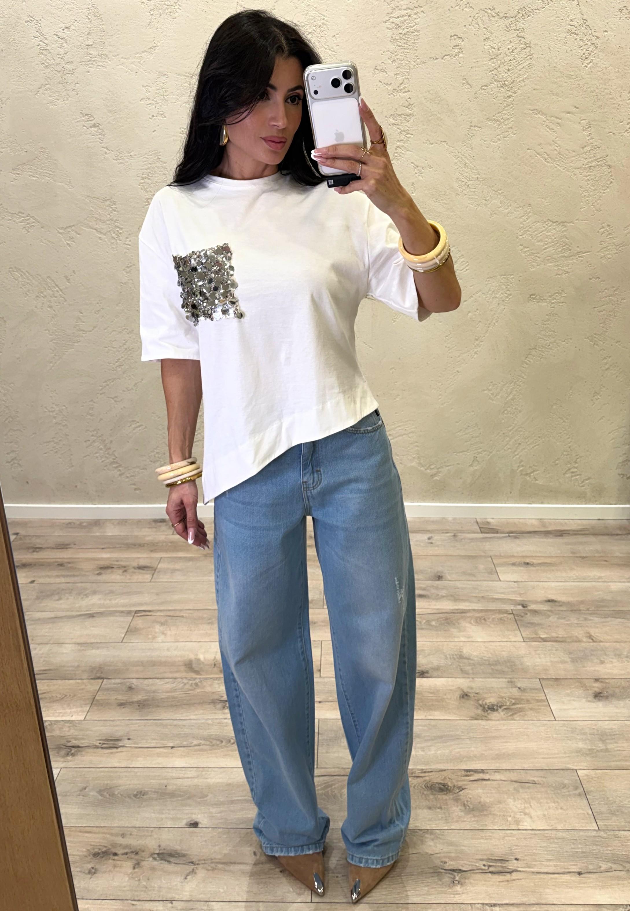 jeans modello stella in tela ferma a gamba dritta PLS-Q388 DENIMCHIARO HAVEONE