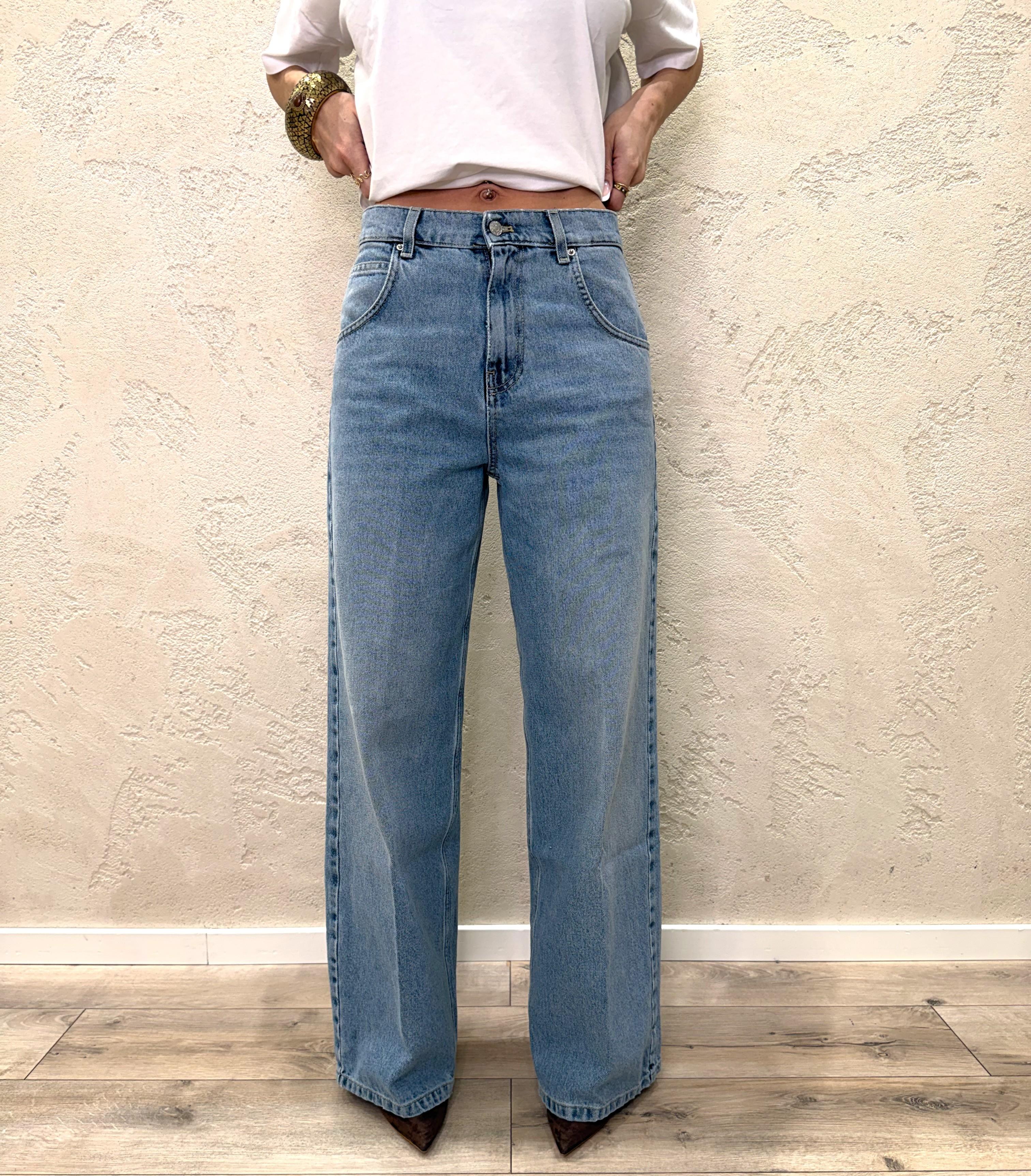 jeans modello mia wide leg DAB5207 DENIM VICOLO