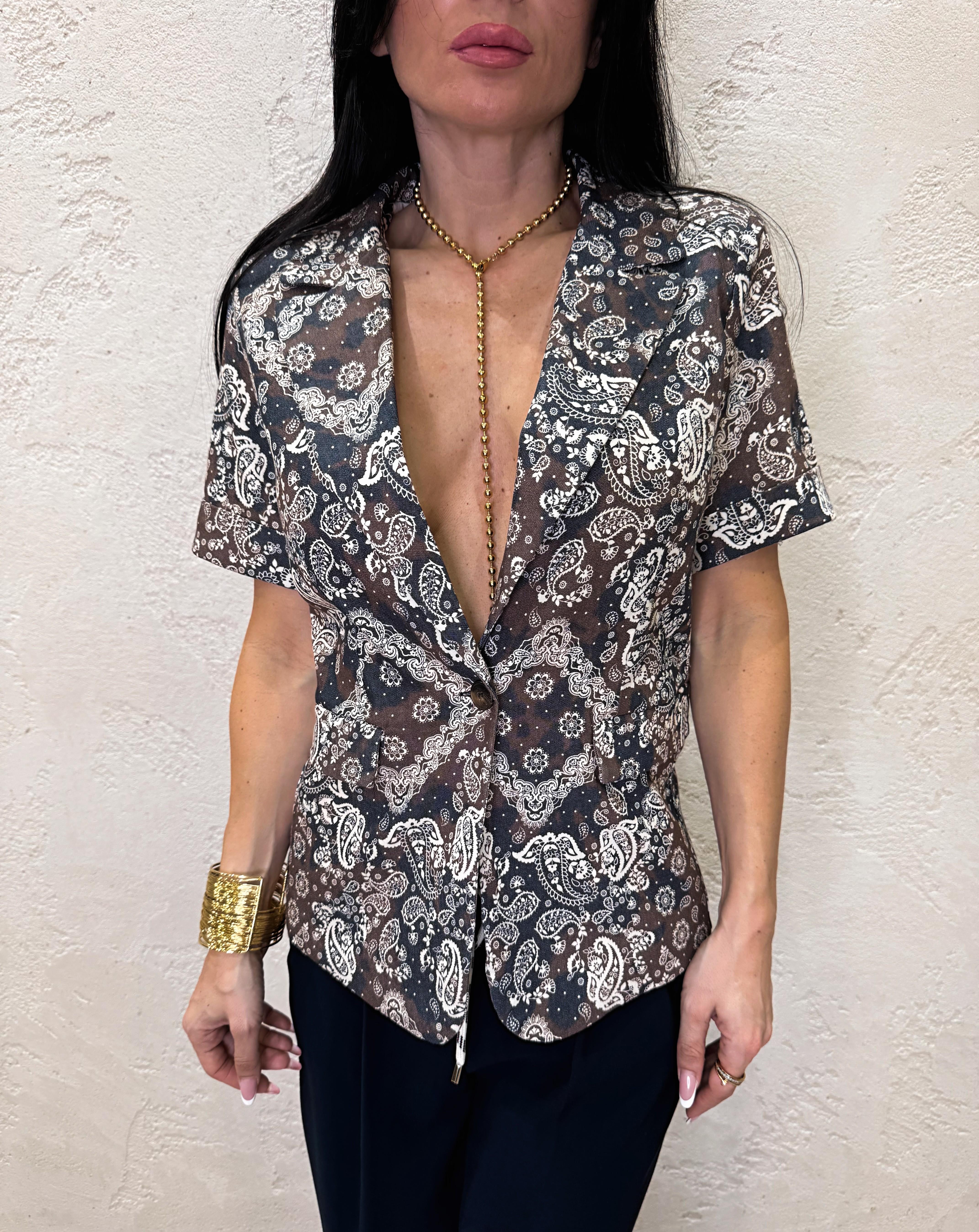 blazer a manica corta bandana MO1880 FANTASIA MOTEL