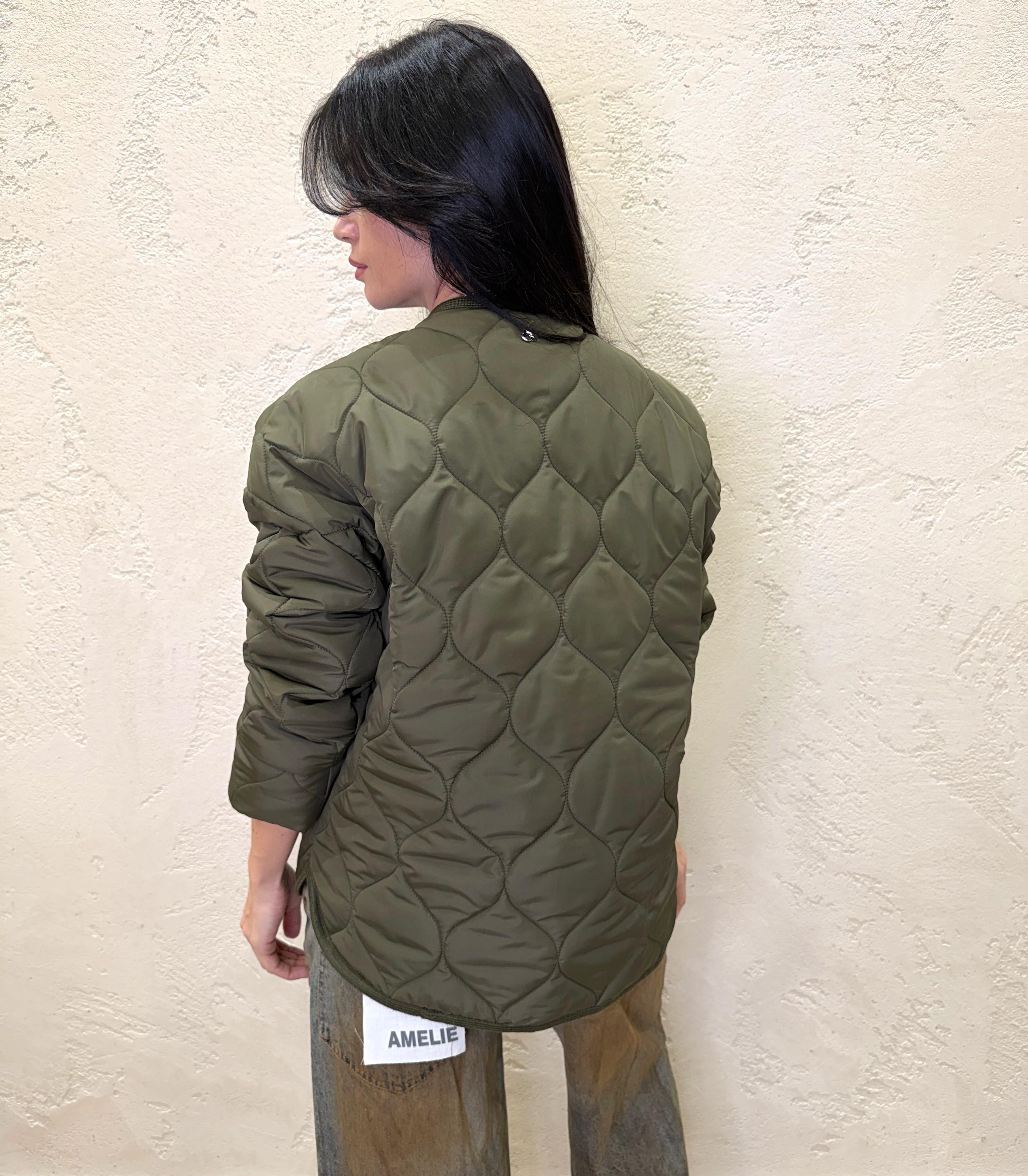 giacca trapuntata con chiusura ad alamari VAIB1L0 MILITARE DIXIE