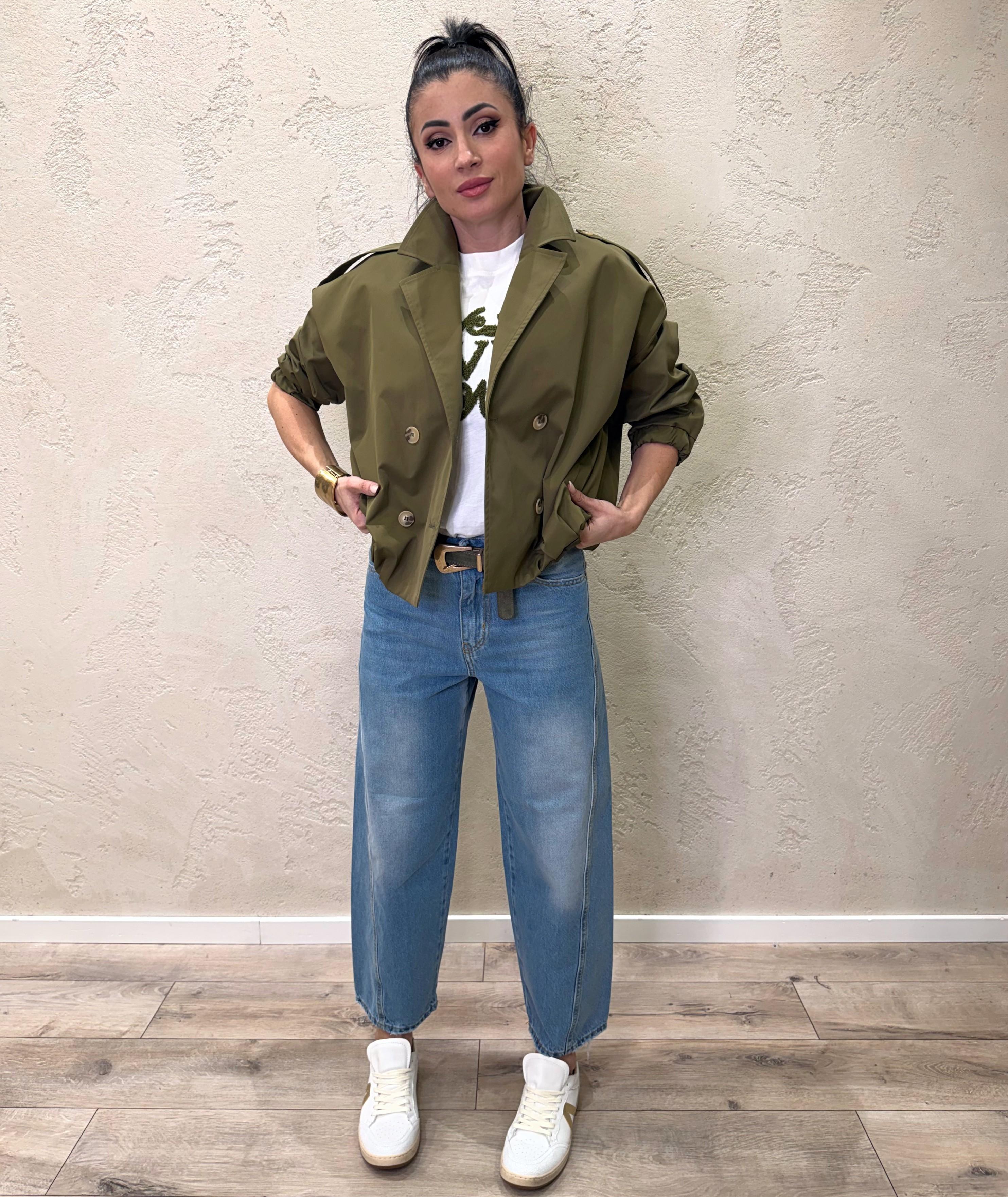 trench a bomber doppiopetto tessuto tecnico JDNL1ET MILITARE DIXIE