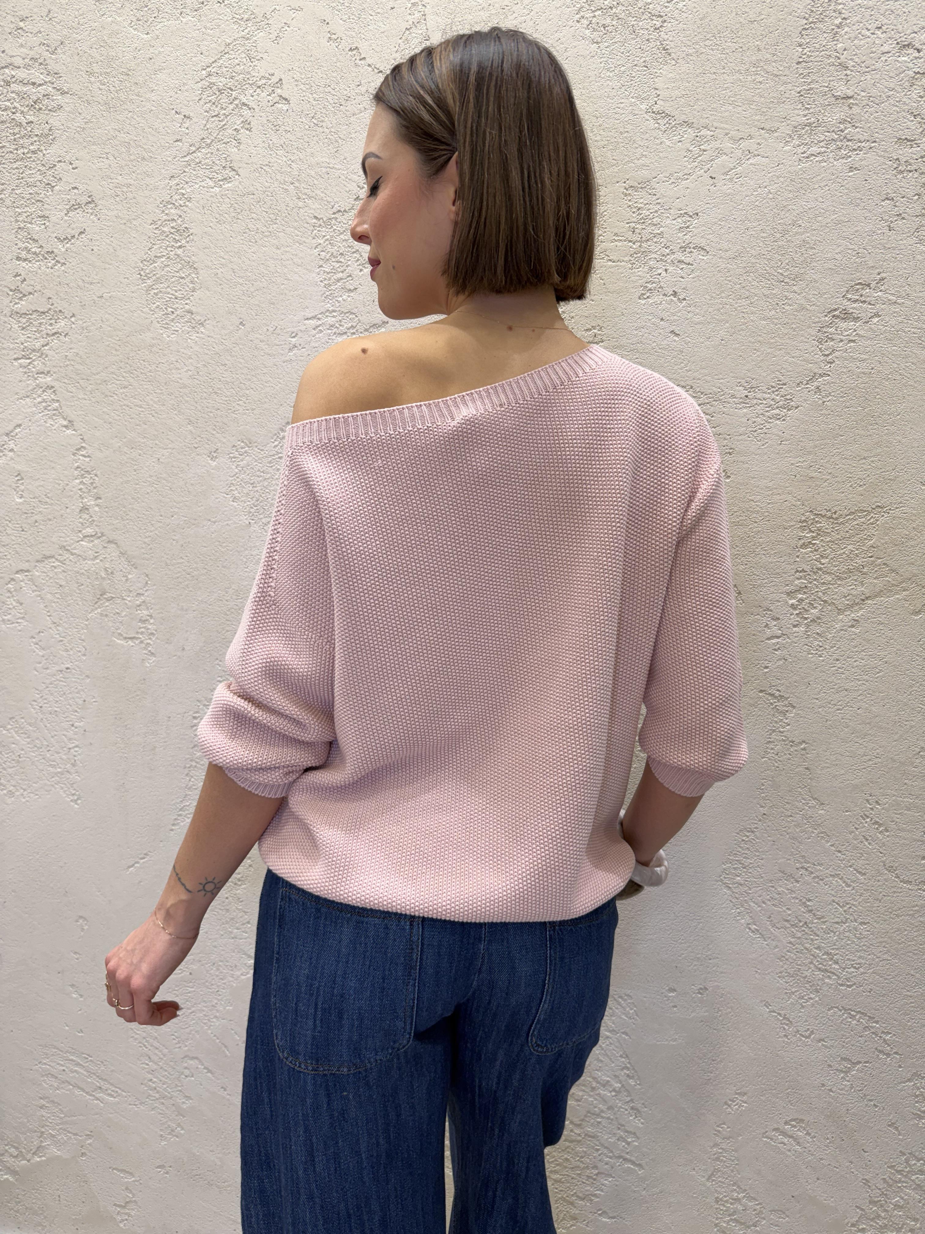 pull spalla scesa a punto riso 61044 ROSA CIPRIA SUSY MIX