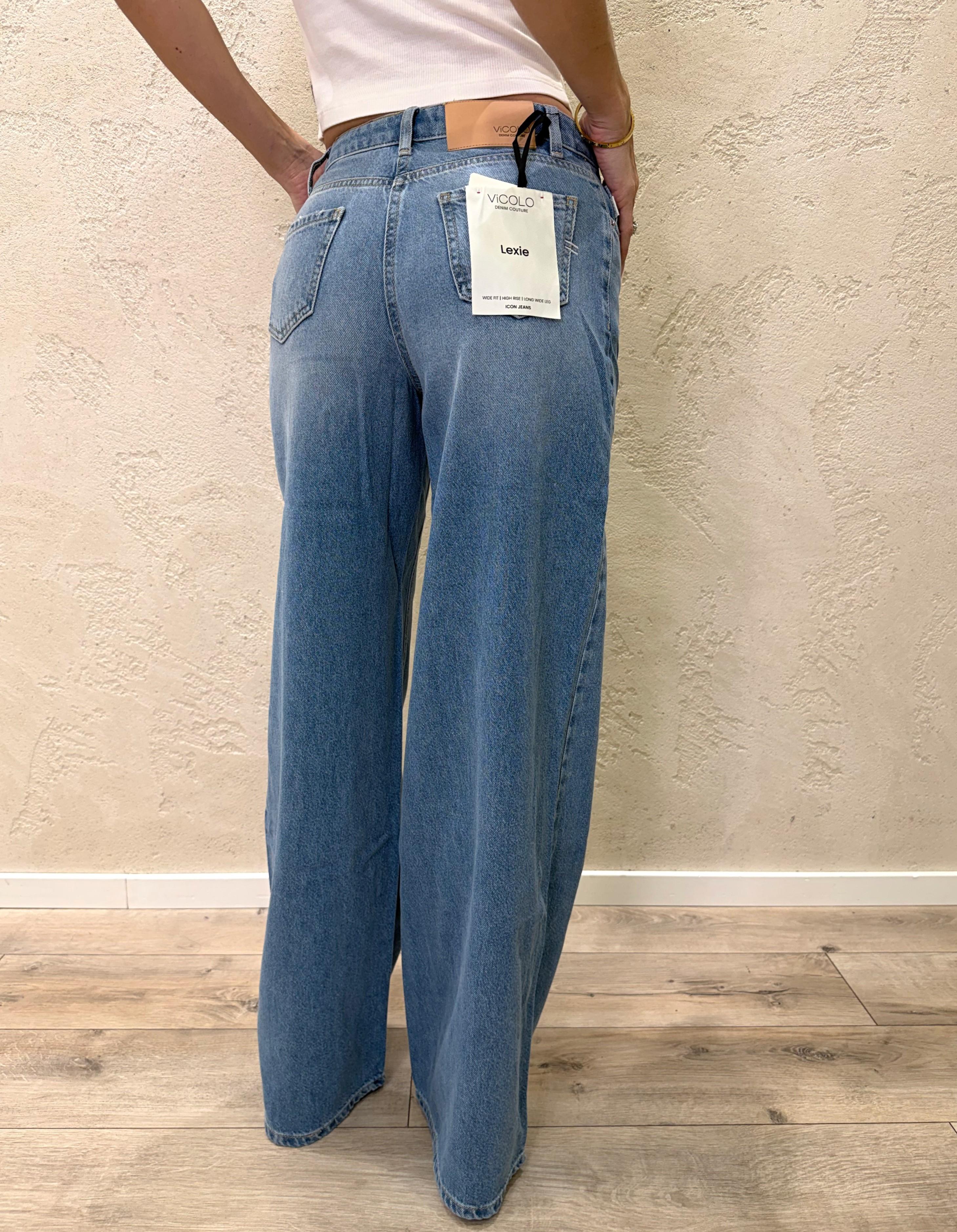 jeans modello lexie a gamba larga DAB5195 DENIM VICOLO