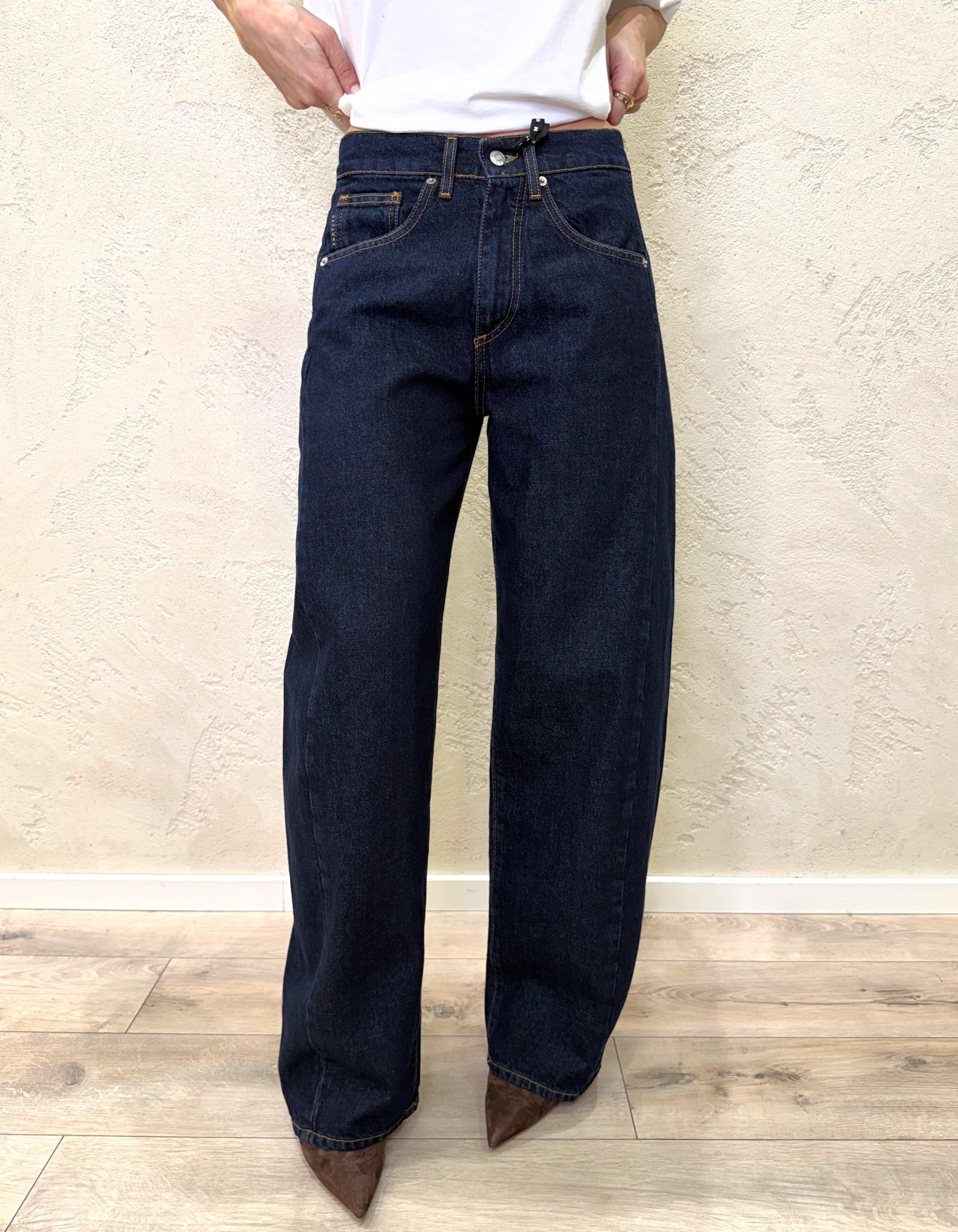 jeans modello lucy barrel fit PLS-Q275 DENIM BLU HAVEONE