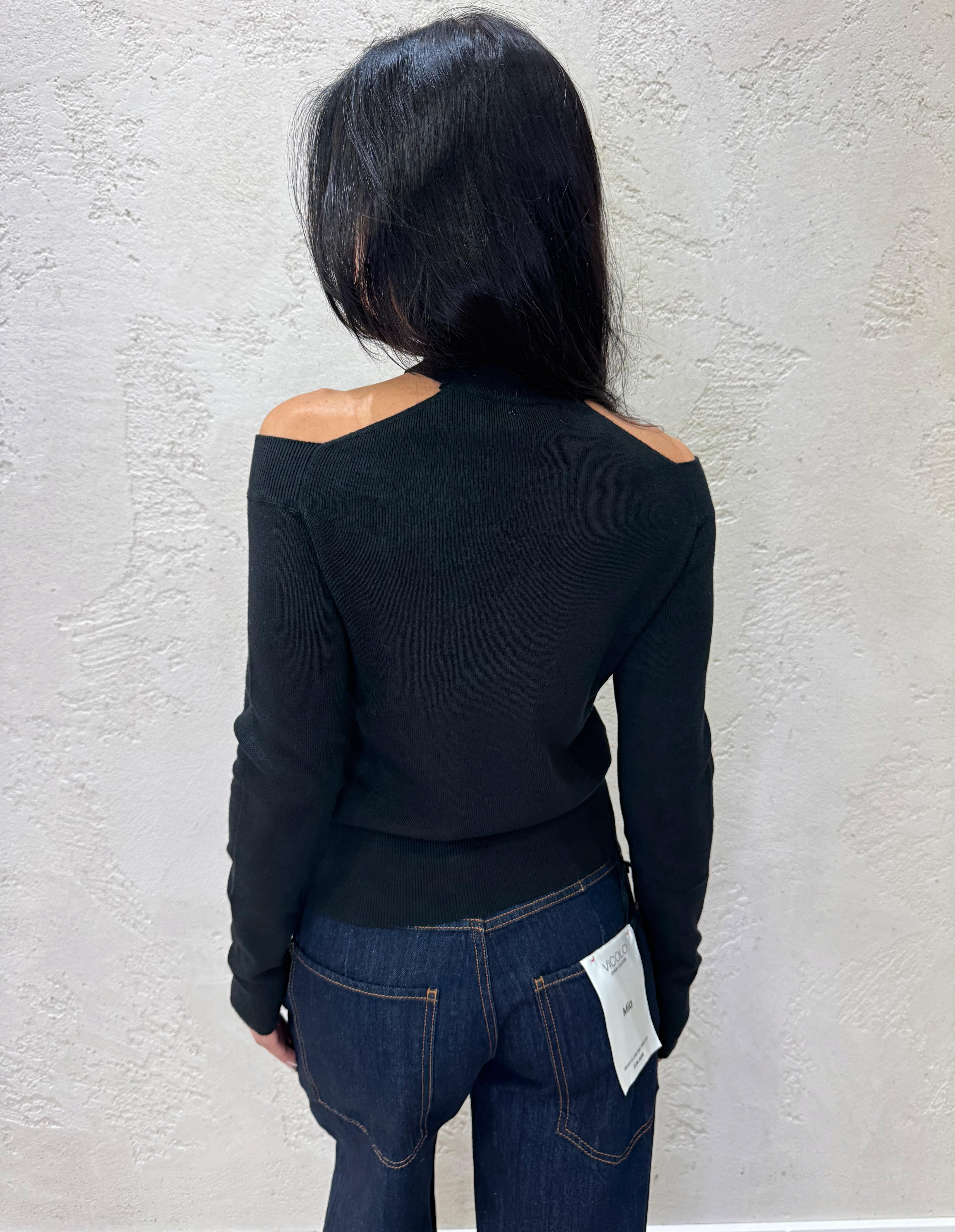 maglia cut out 5340 NERO SUSY MIX