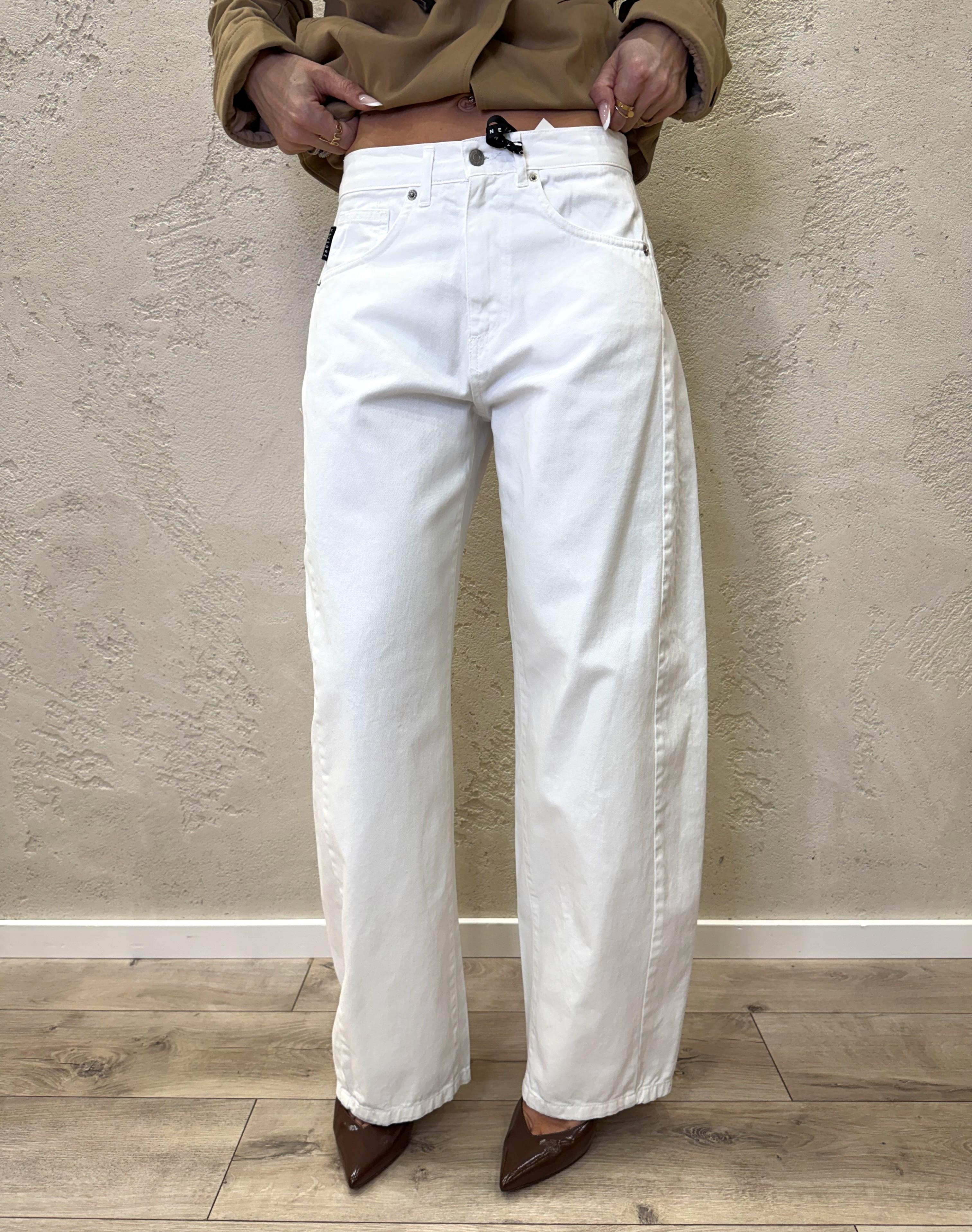 jeans modello lucy barrel fit PLS-Q276 BIANCO HAVEONE