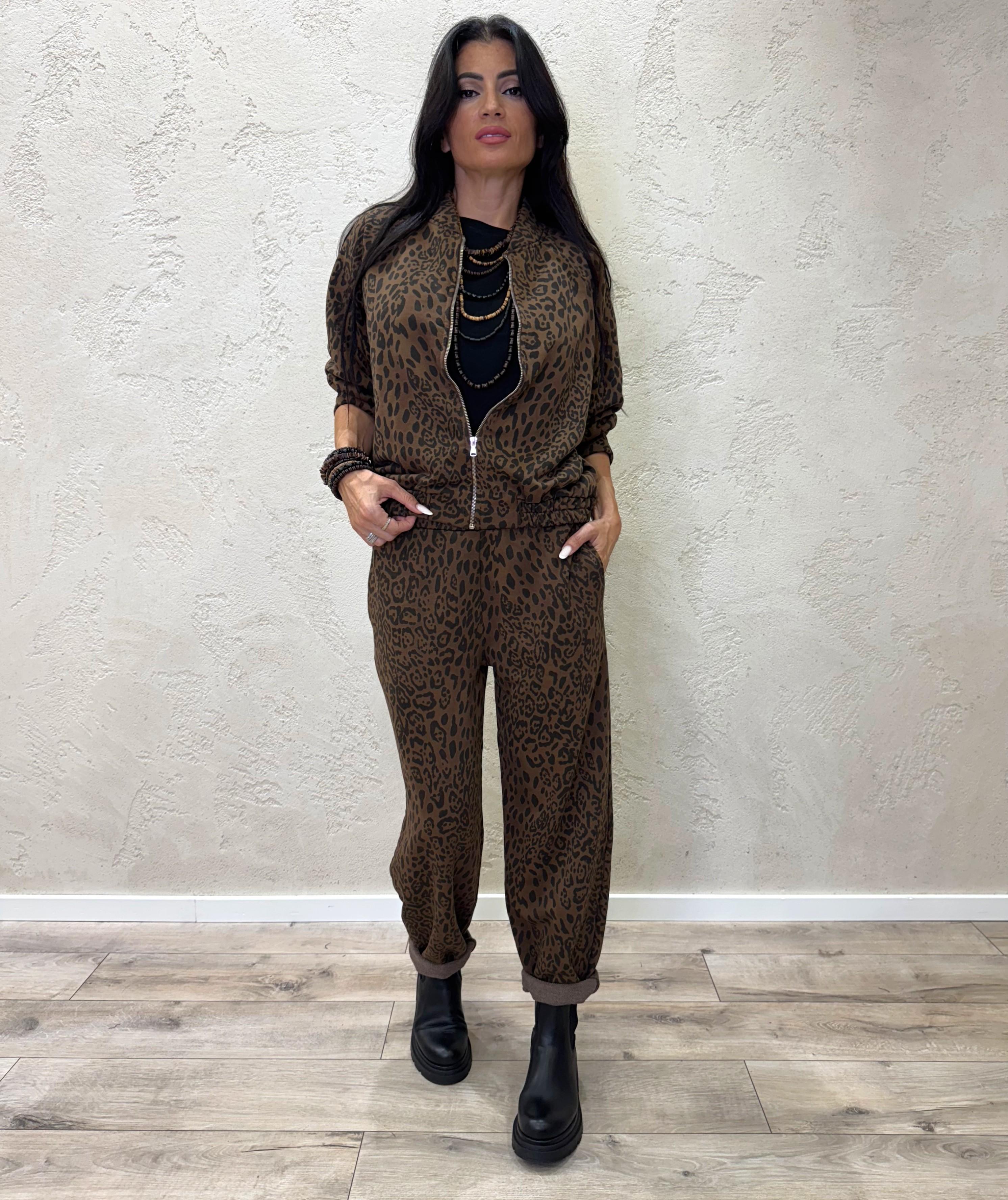 pantalone in felpa garzata baloon fit maculato 2657 MACULATO SUSY MIX